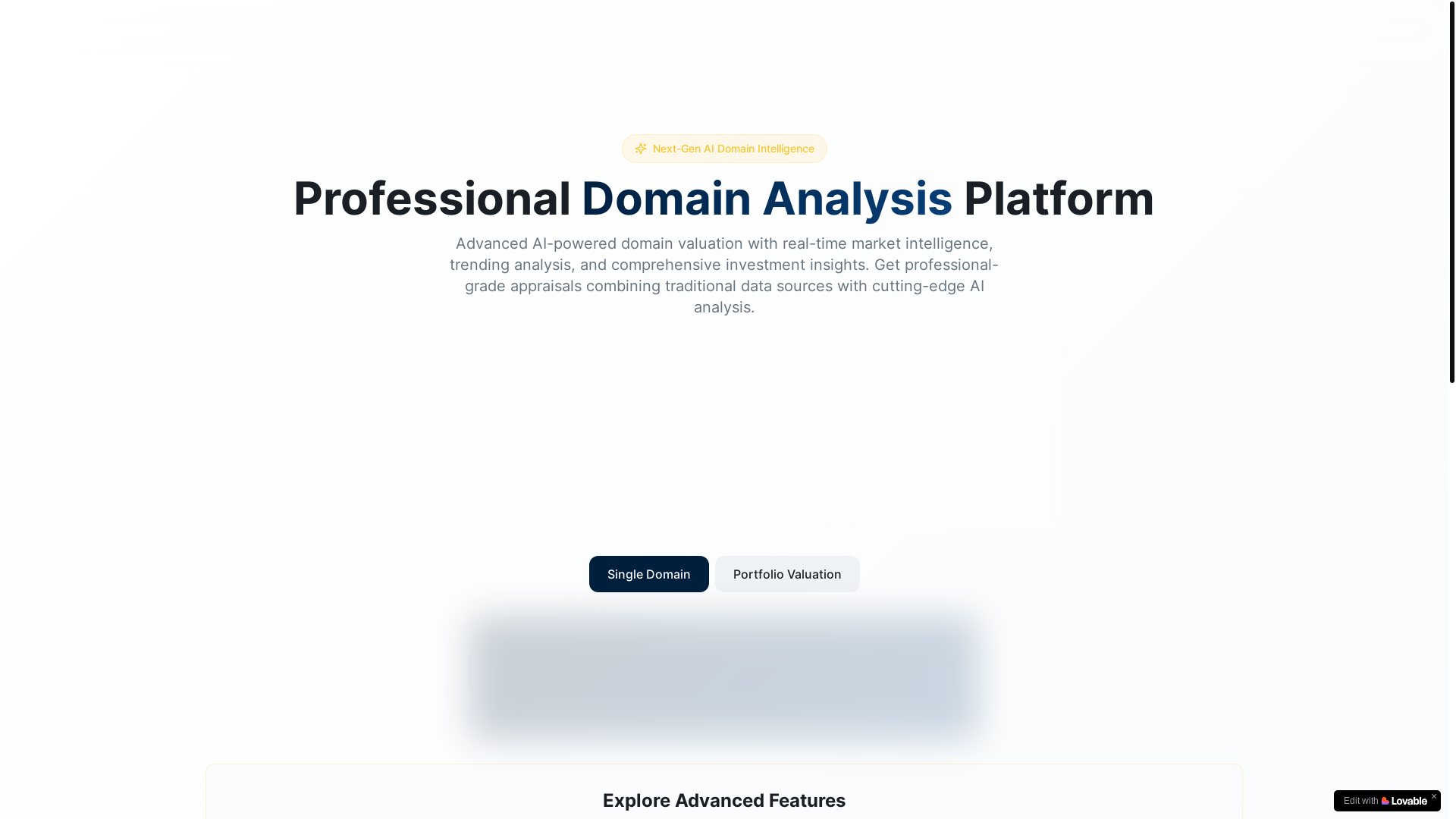 website screenshot of https://domainsvalue.co/
