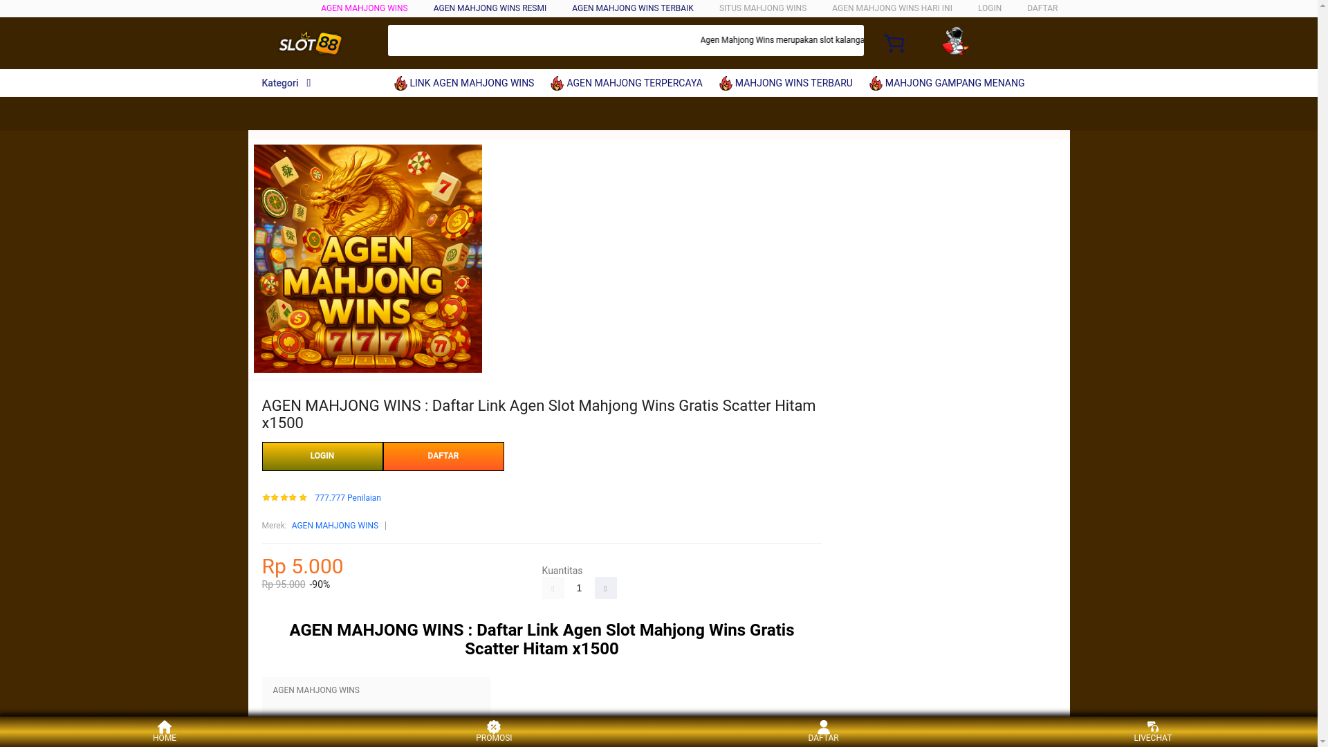 website screenshot of https://agenmahjongwins.pages.dev/