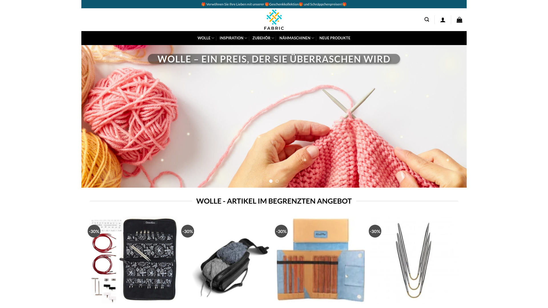 website screenshot of http://nahstrickshop.com/