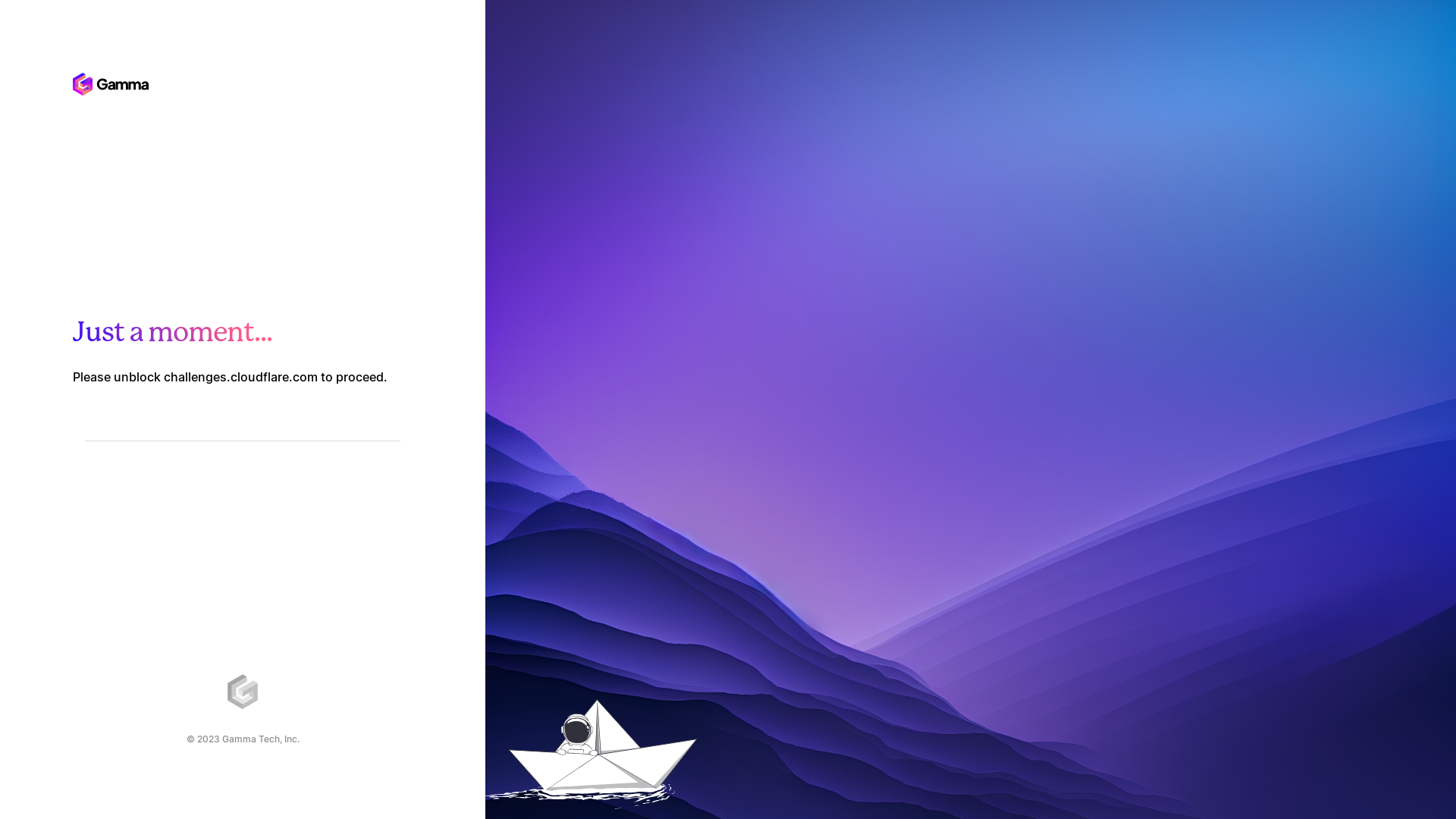 website screenshot of https://gamma.app/