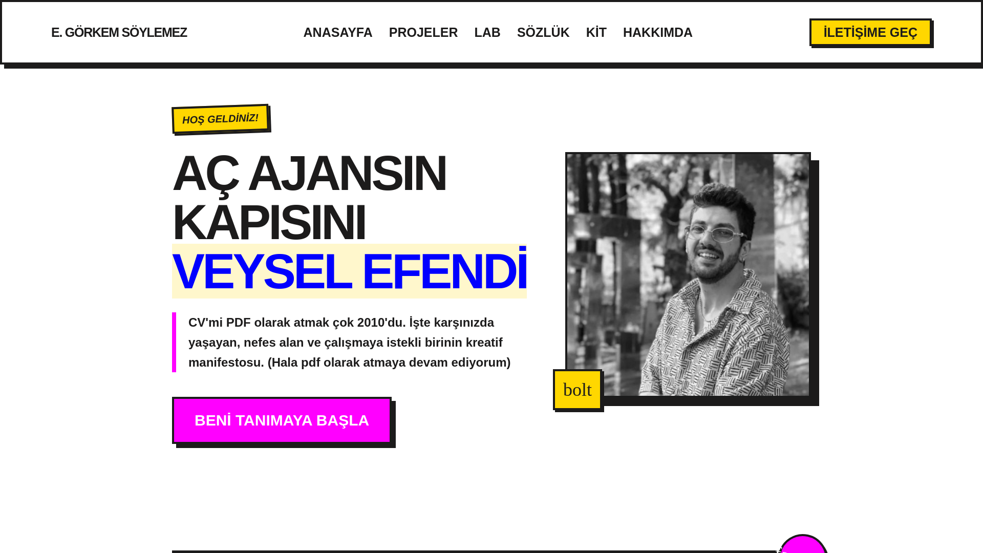 website screenshot of https://gorkemsoylemez.com.tr/