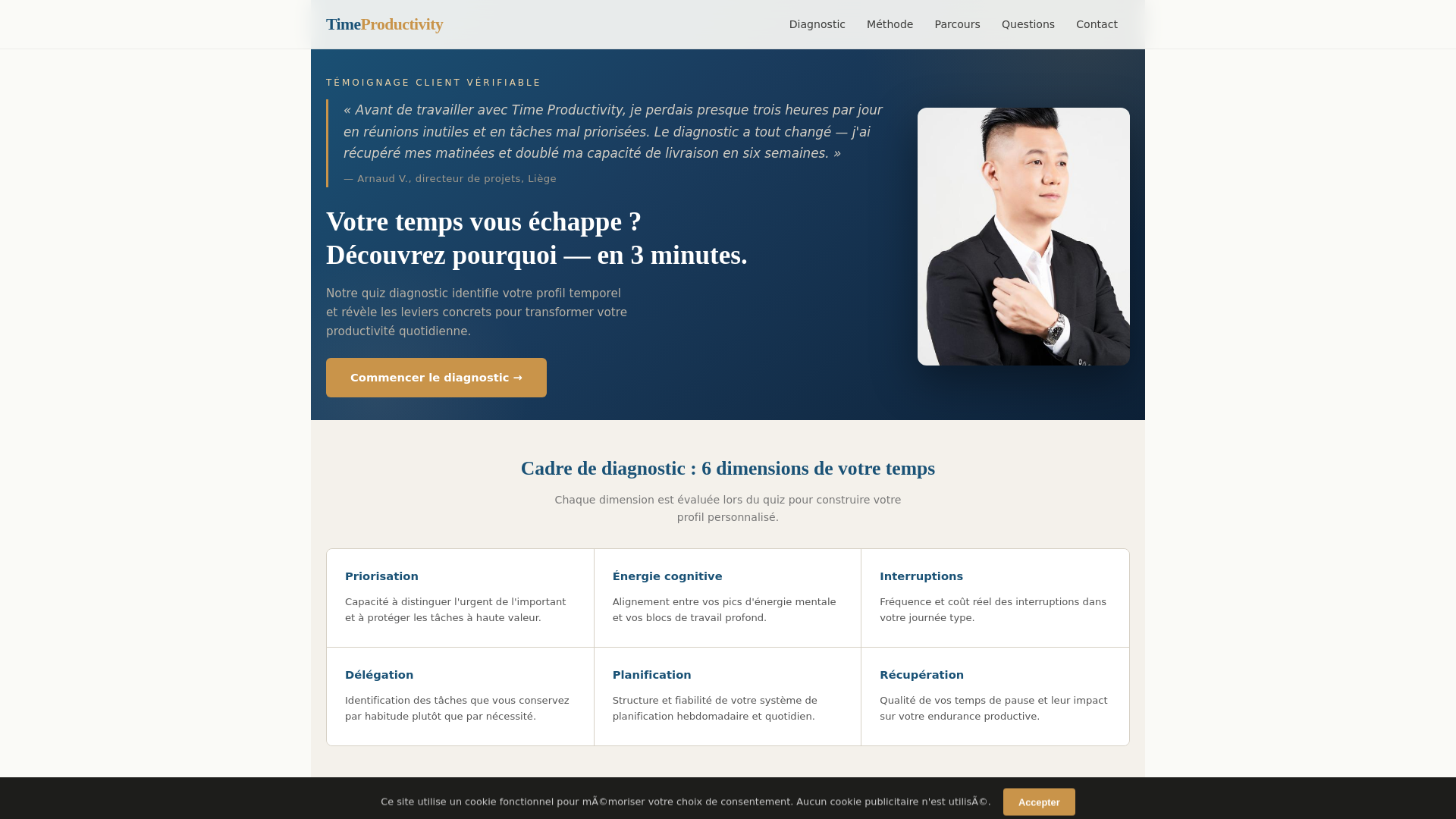 website screenshot of https://timeproductivity.click/