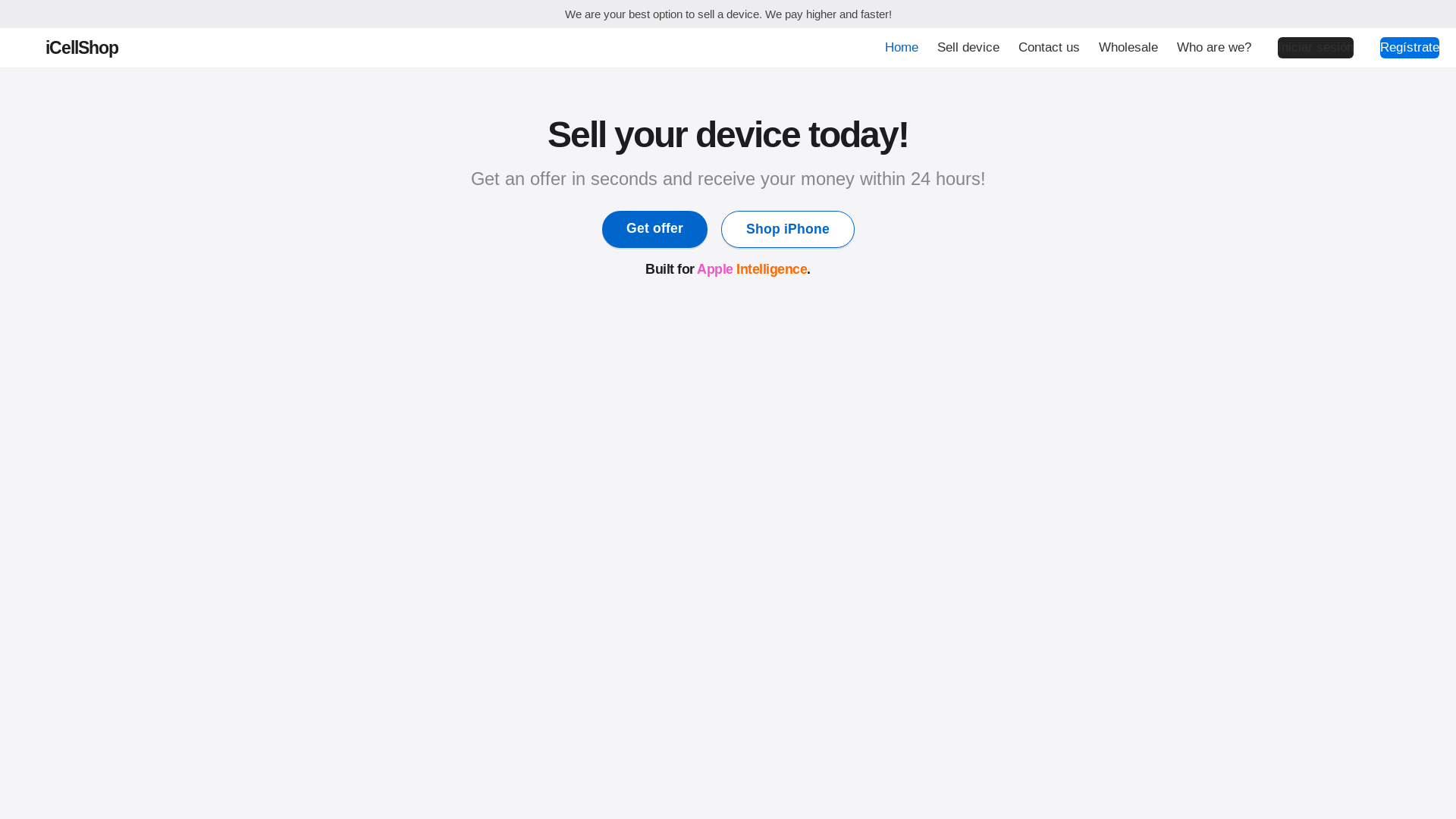 website screenshot of https://iphone-buyer.com/