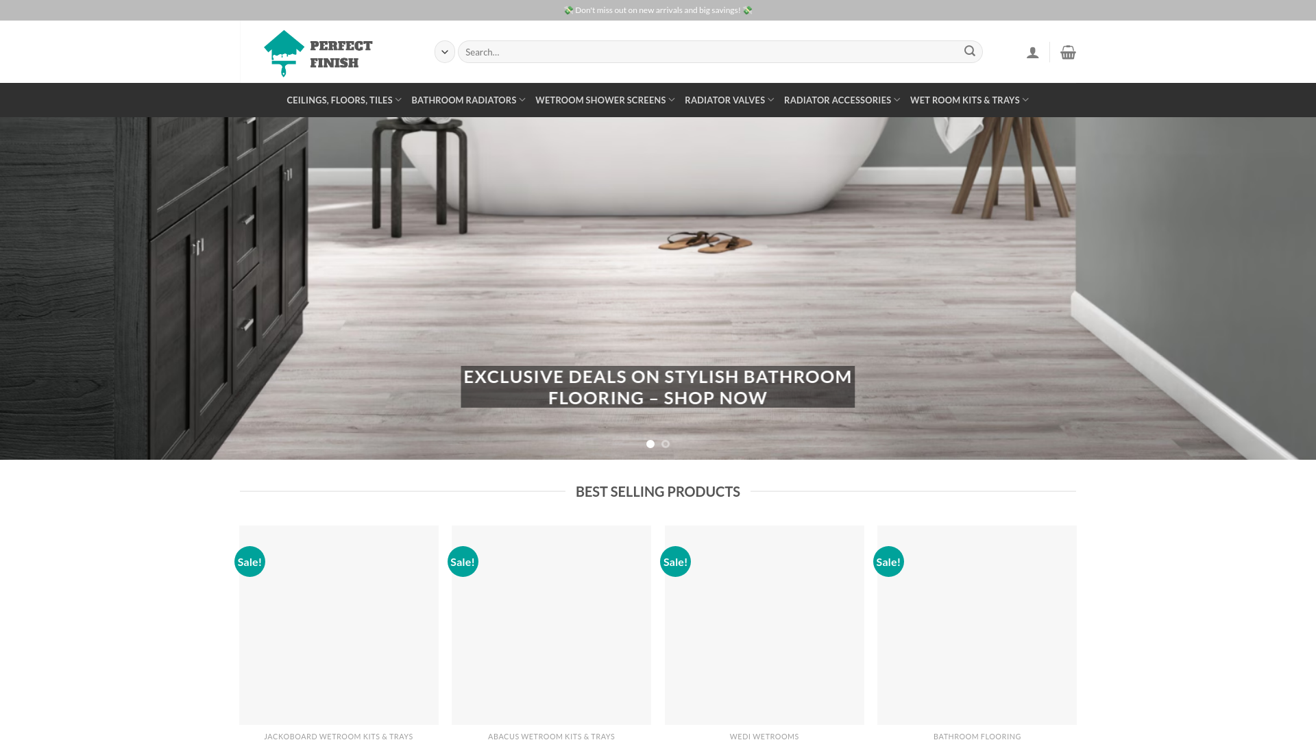 website screenshot of http://perfectfinishshop.com/