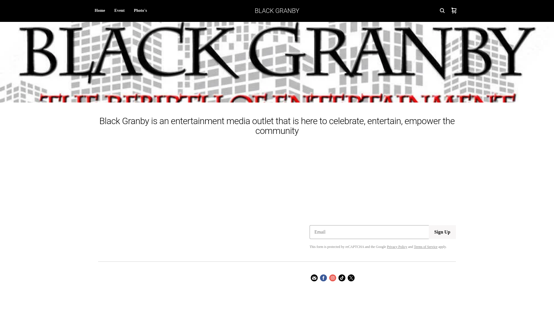 website screenshot of https://blackgranby.com/