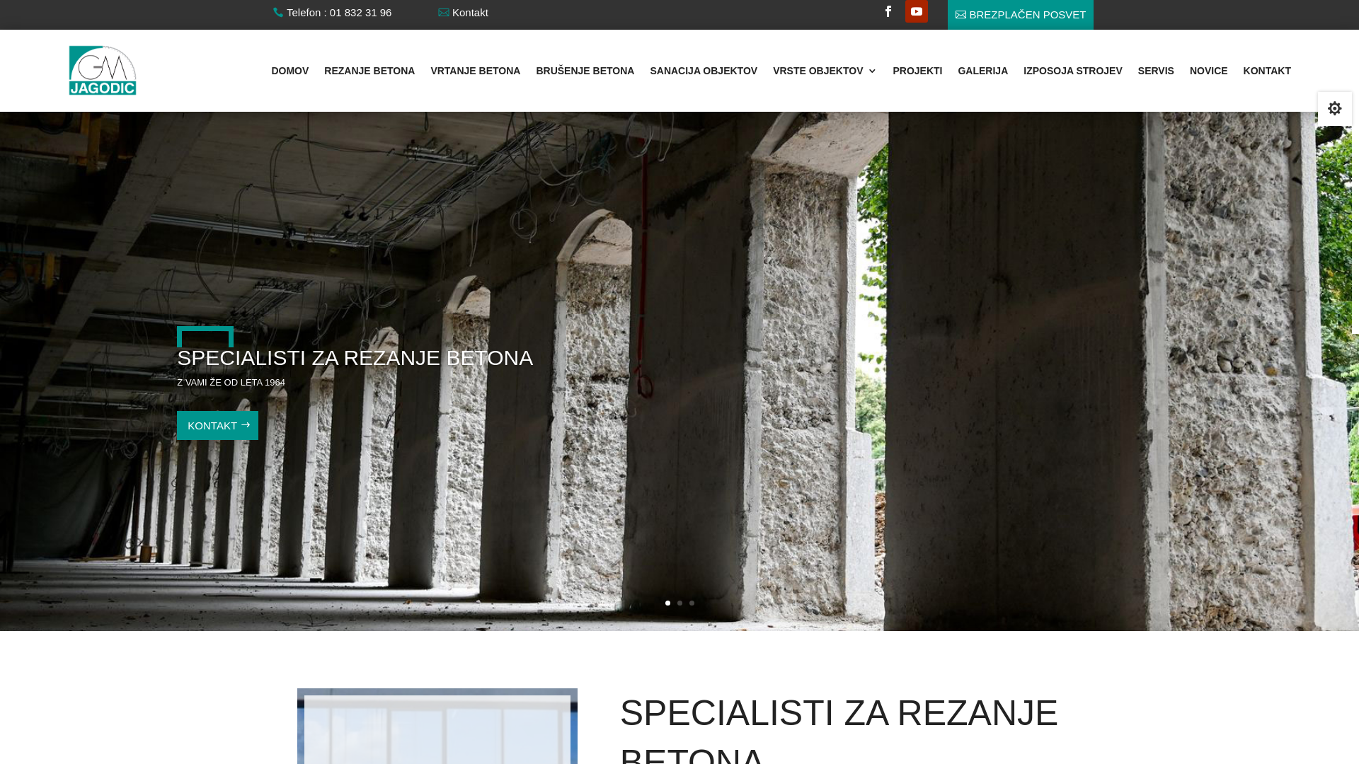 website screenshot of https://betonschneiden.pro