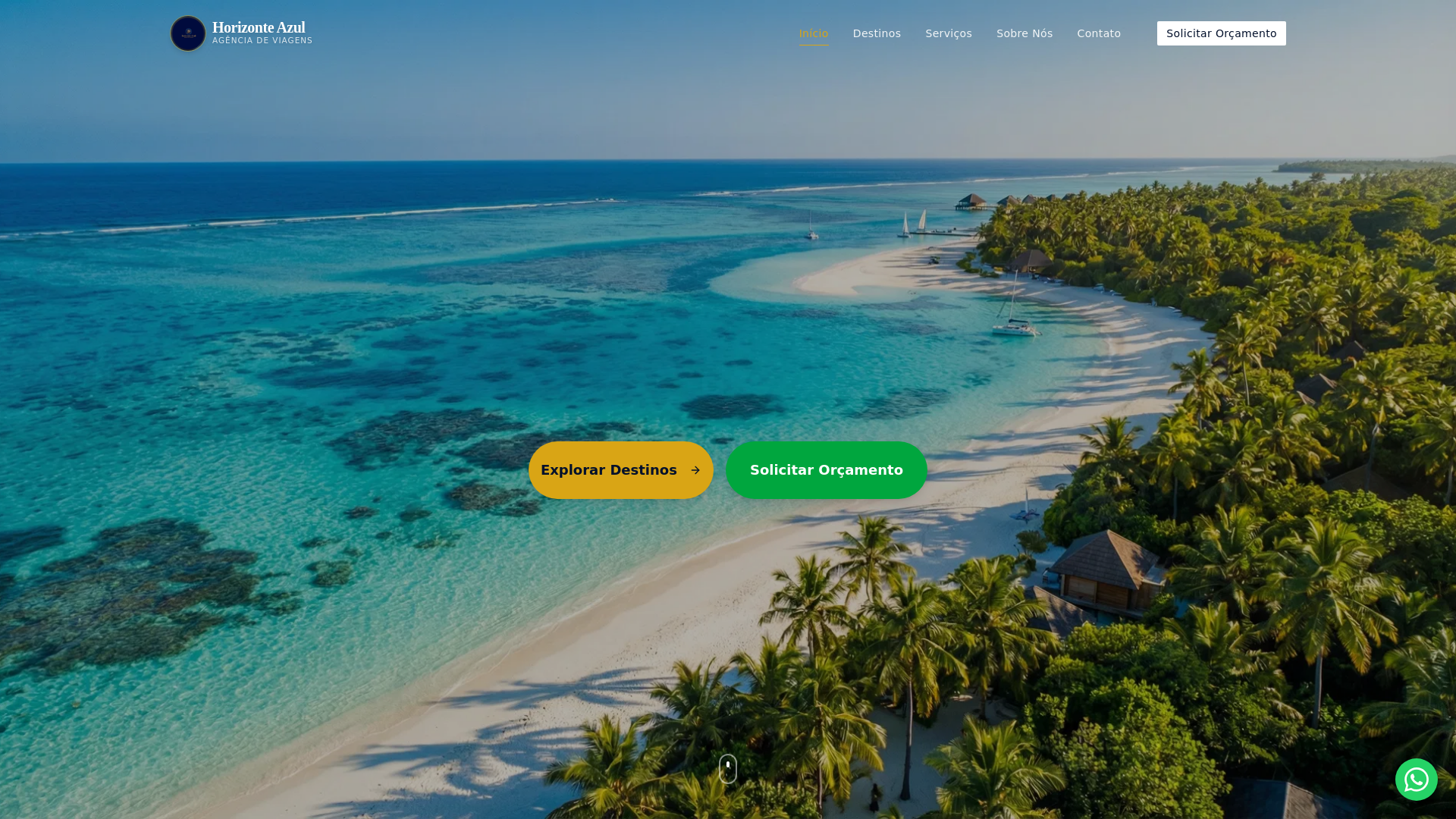 website screenshot of https://horizonteazulagencia.com/