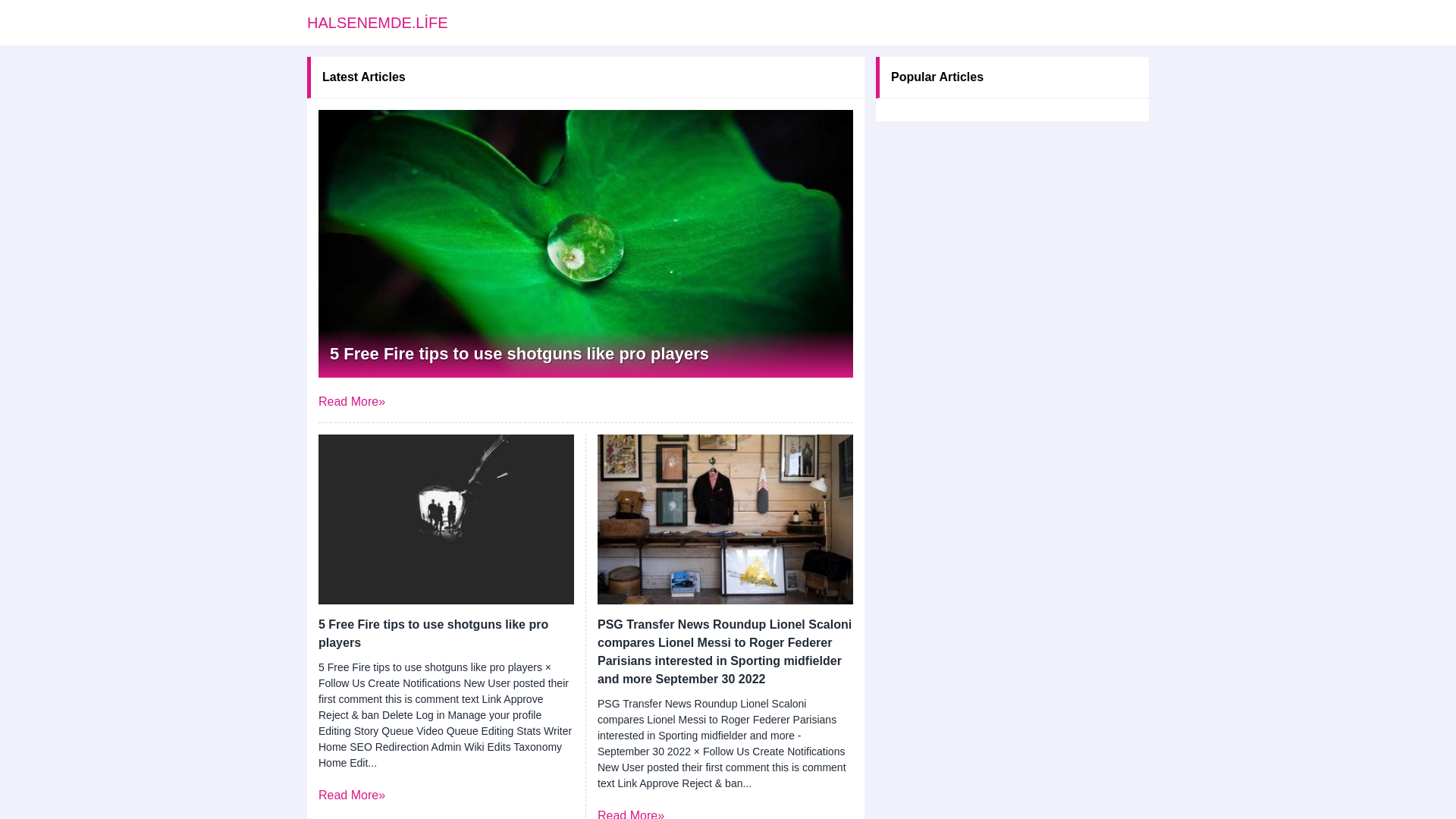 website screenshot of https://halsenemde.life/