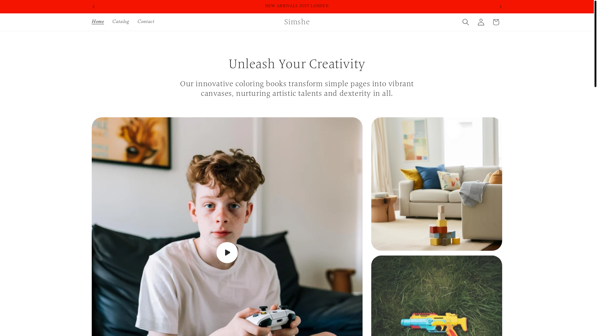 website screenshot of https://simsheinc.store/