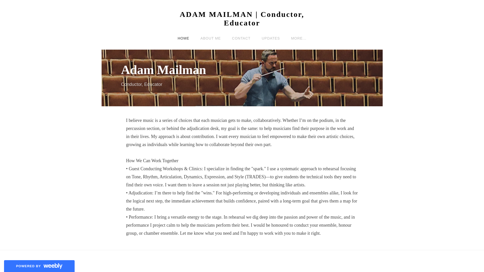 website screenshot of https://adammailman.com/