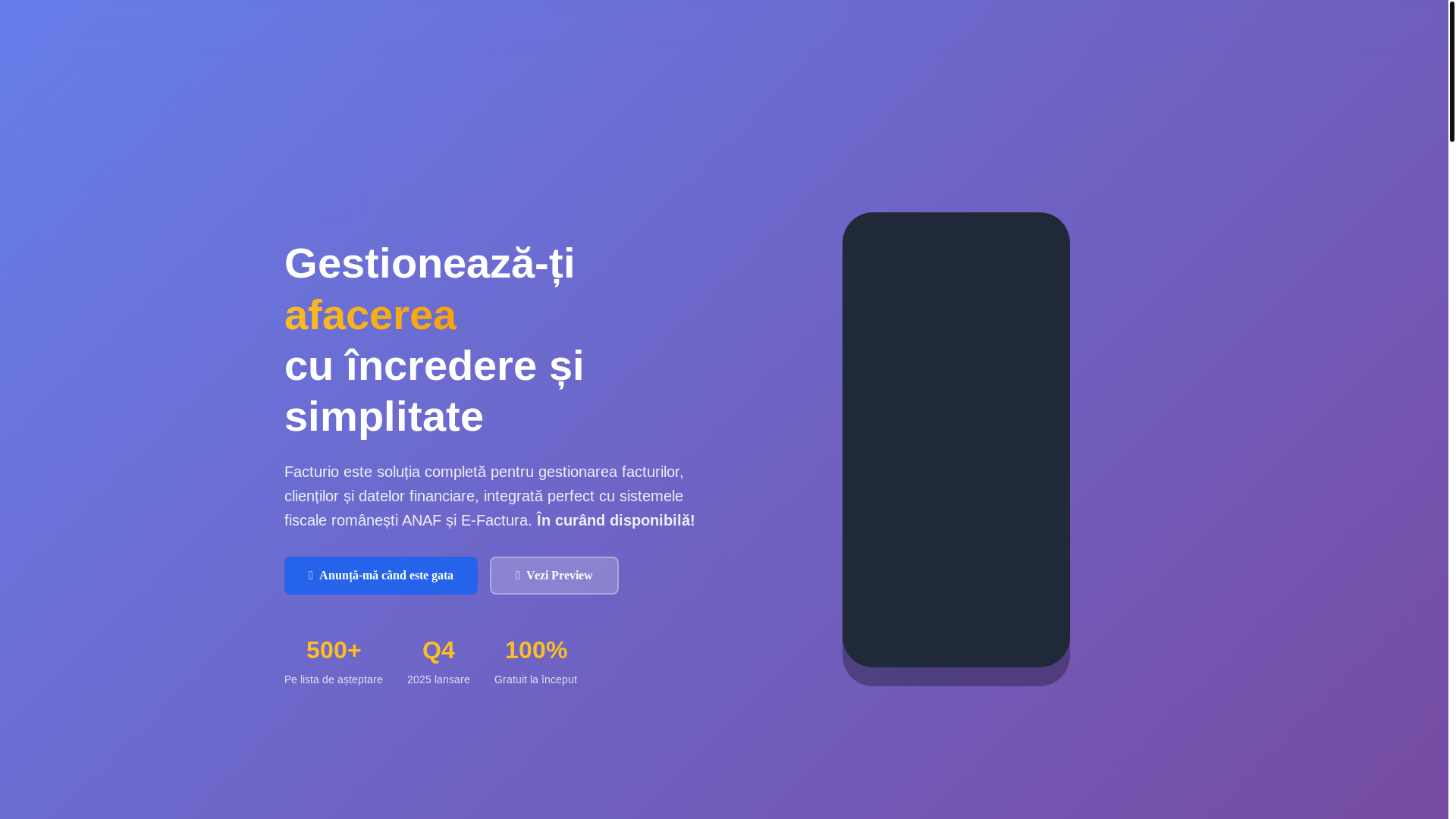 website screenshot of https://facturio-codevera-website.pages.dev/