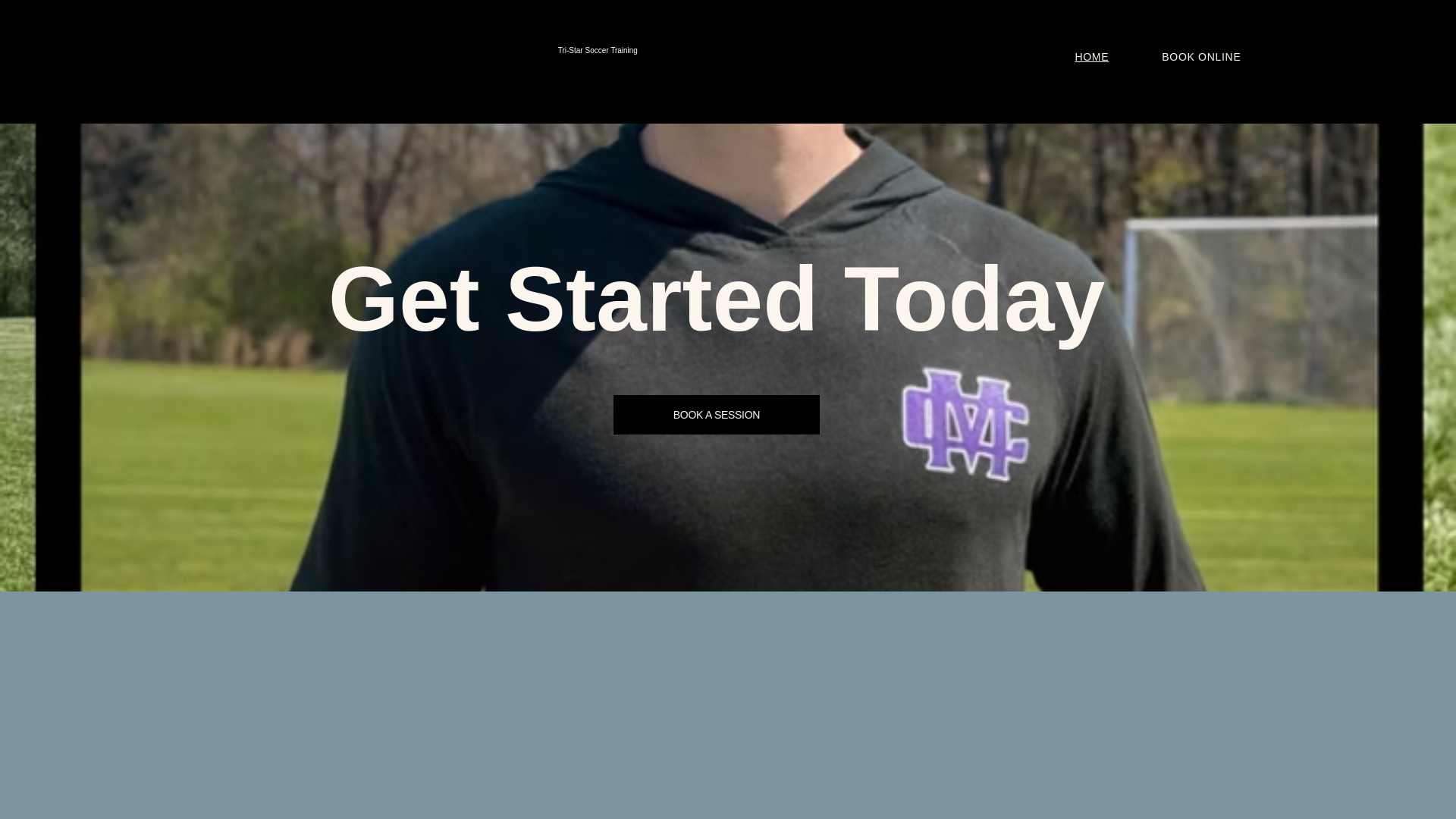 website screenshot of https://tri-starsoccertraining.com