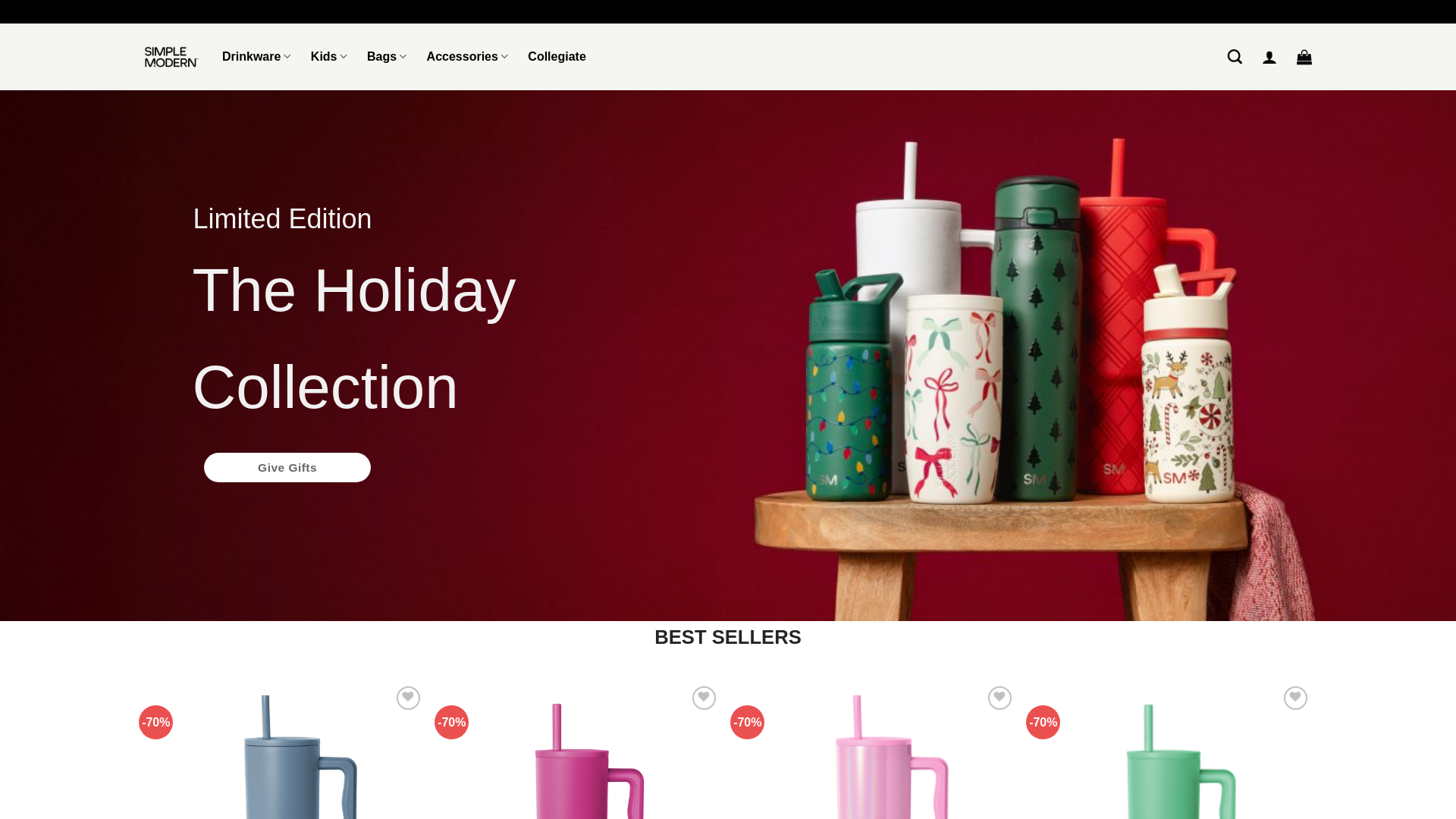 website screenshot of https://simplemodernshops.com/