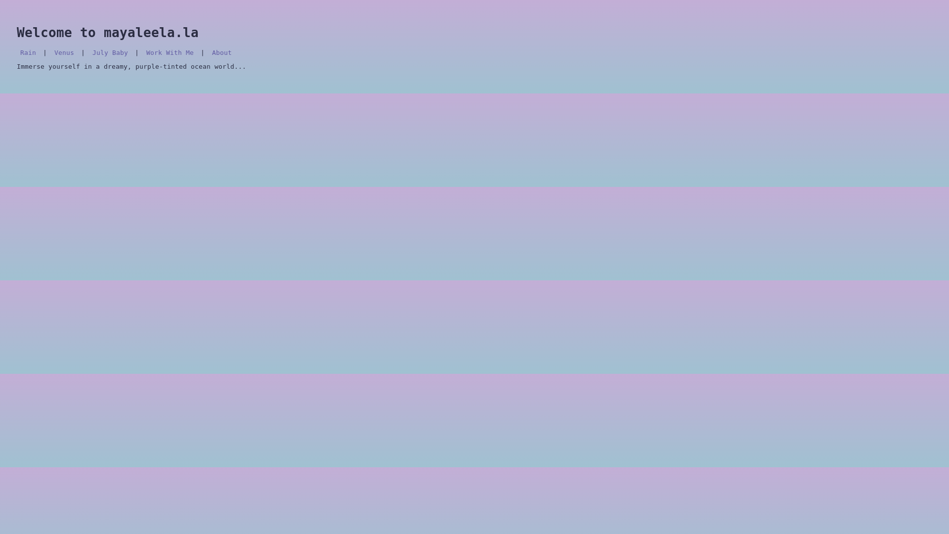 website screenshot of https://mayaleela.la/