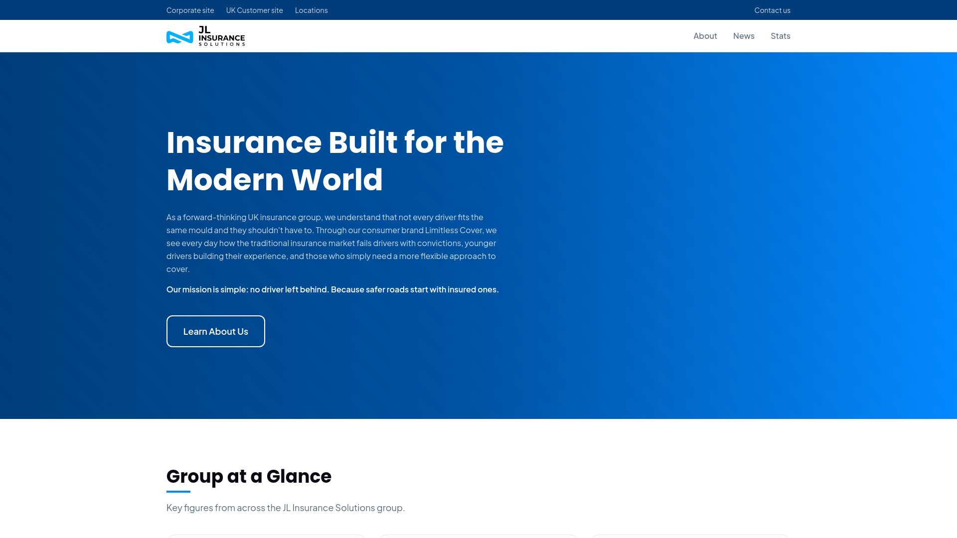 website screenshot of http://jlinsurancesolutionsltd.co.uk