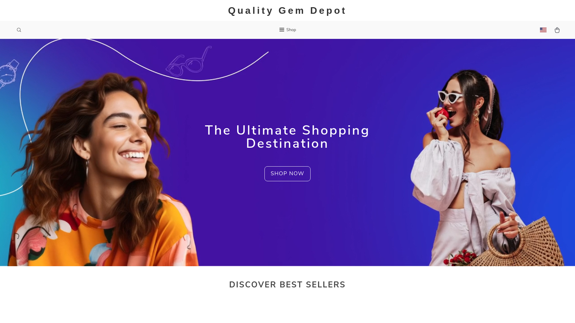 website screenshot of https://qualitygemdepot.shop/