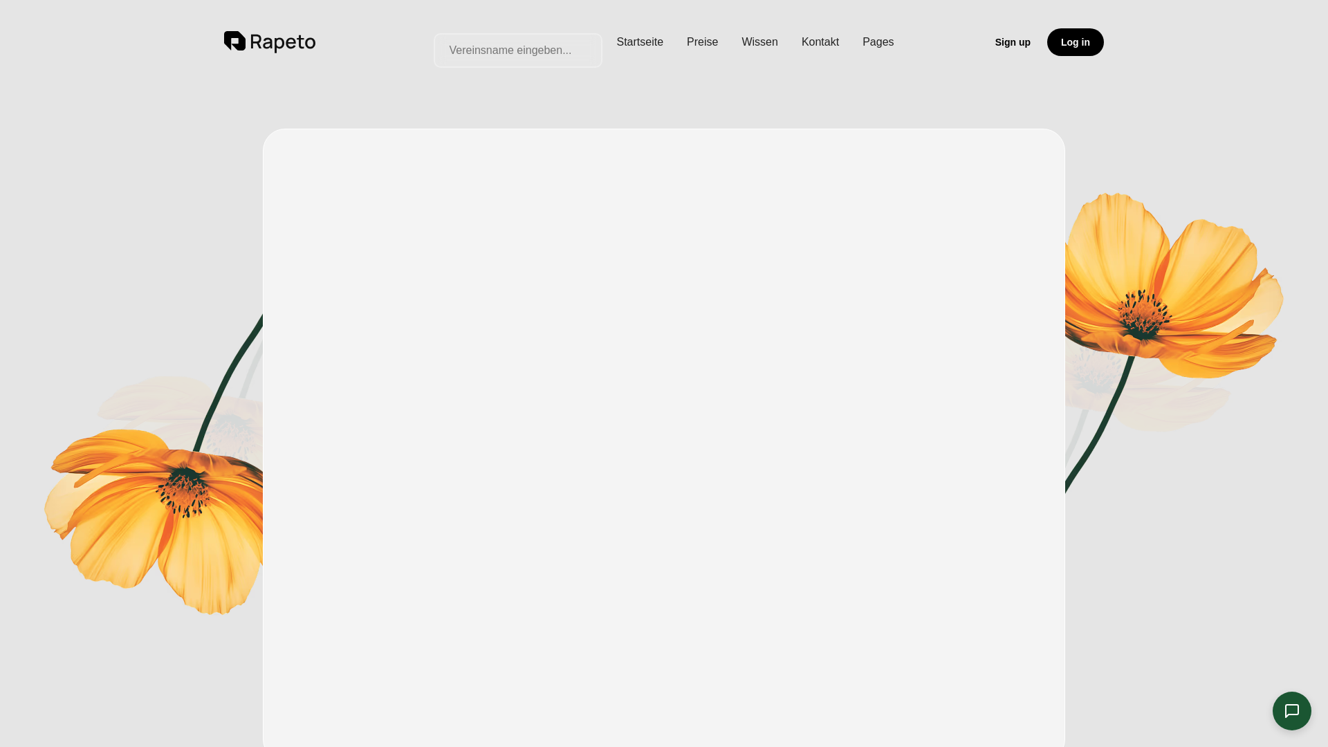 website screenshot of https://vereinsseite.org/