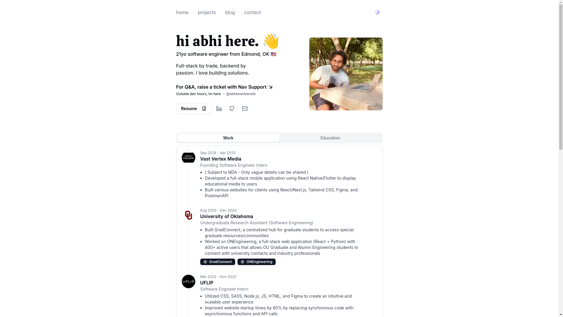 website screenshot of https://navpil.dev/