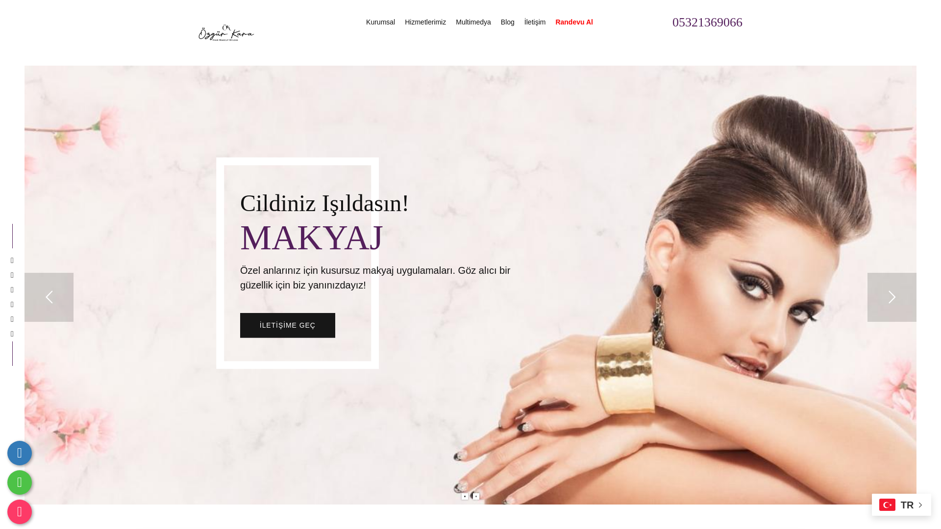 website screenshot of https://ozgurkarahairmakeupstudio.com.tr/