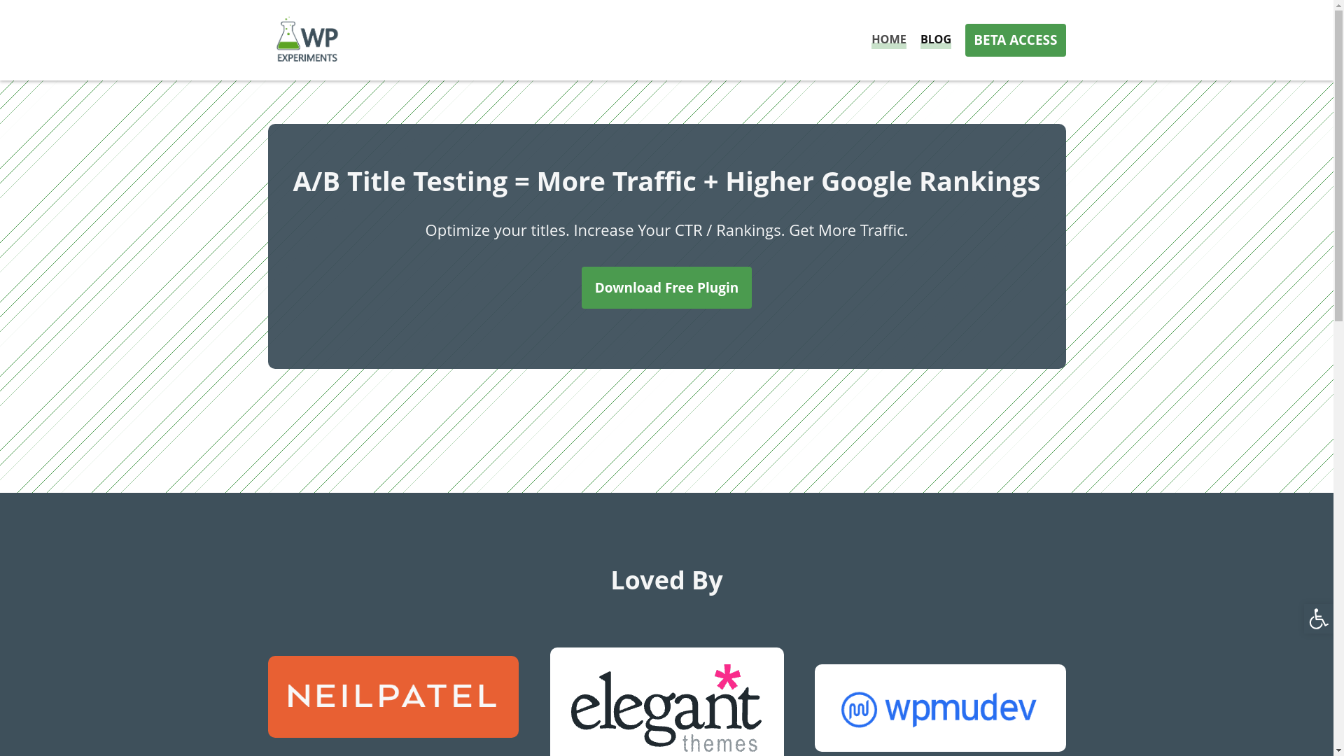 website screenshot of https://wpexperiments-static.pages.dev/