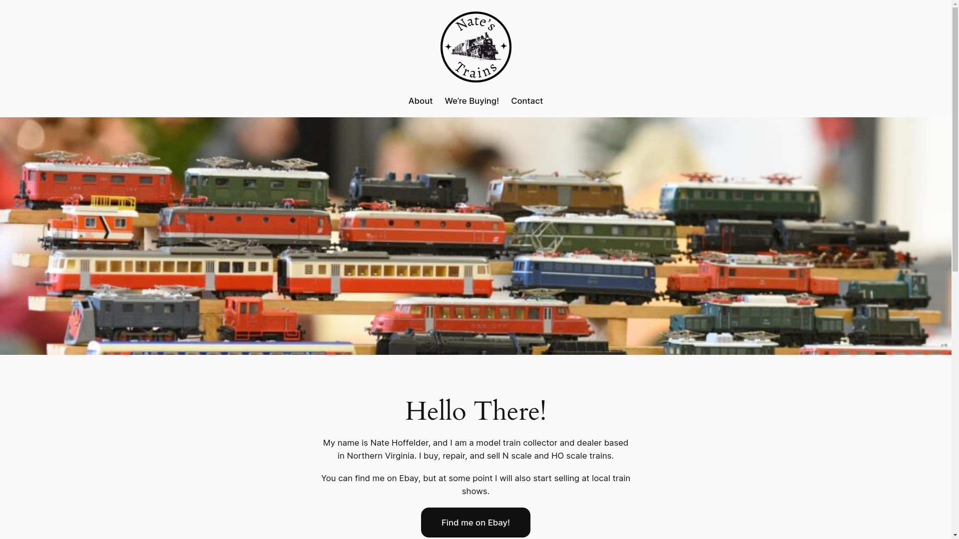 website screenshot of https://nates-trains.com/
