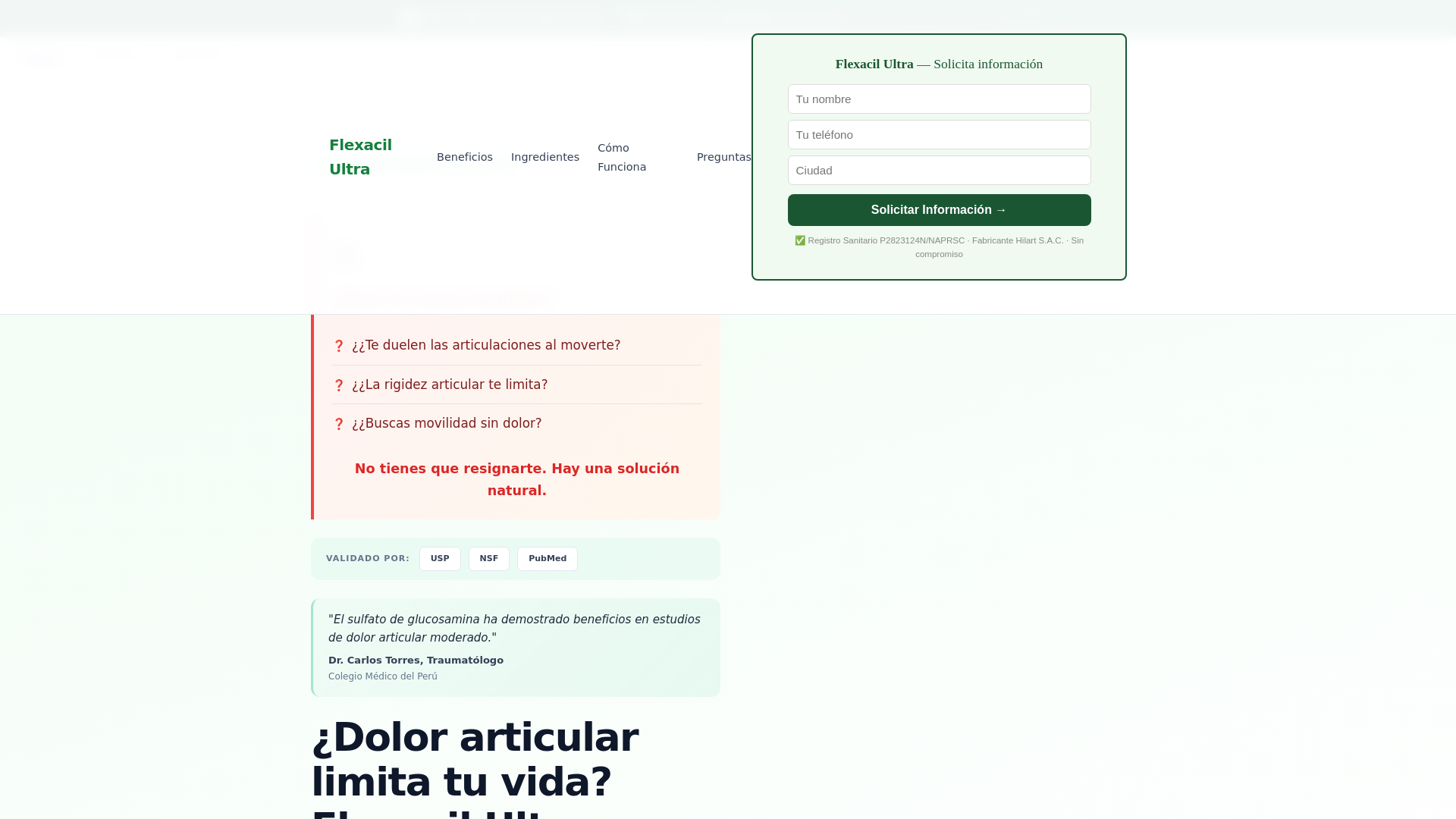 website screenshot of https://flexacil-pe.pages.dev/