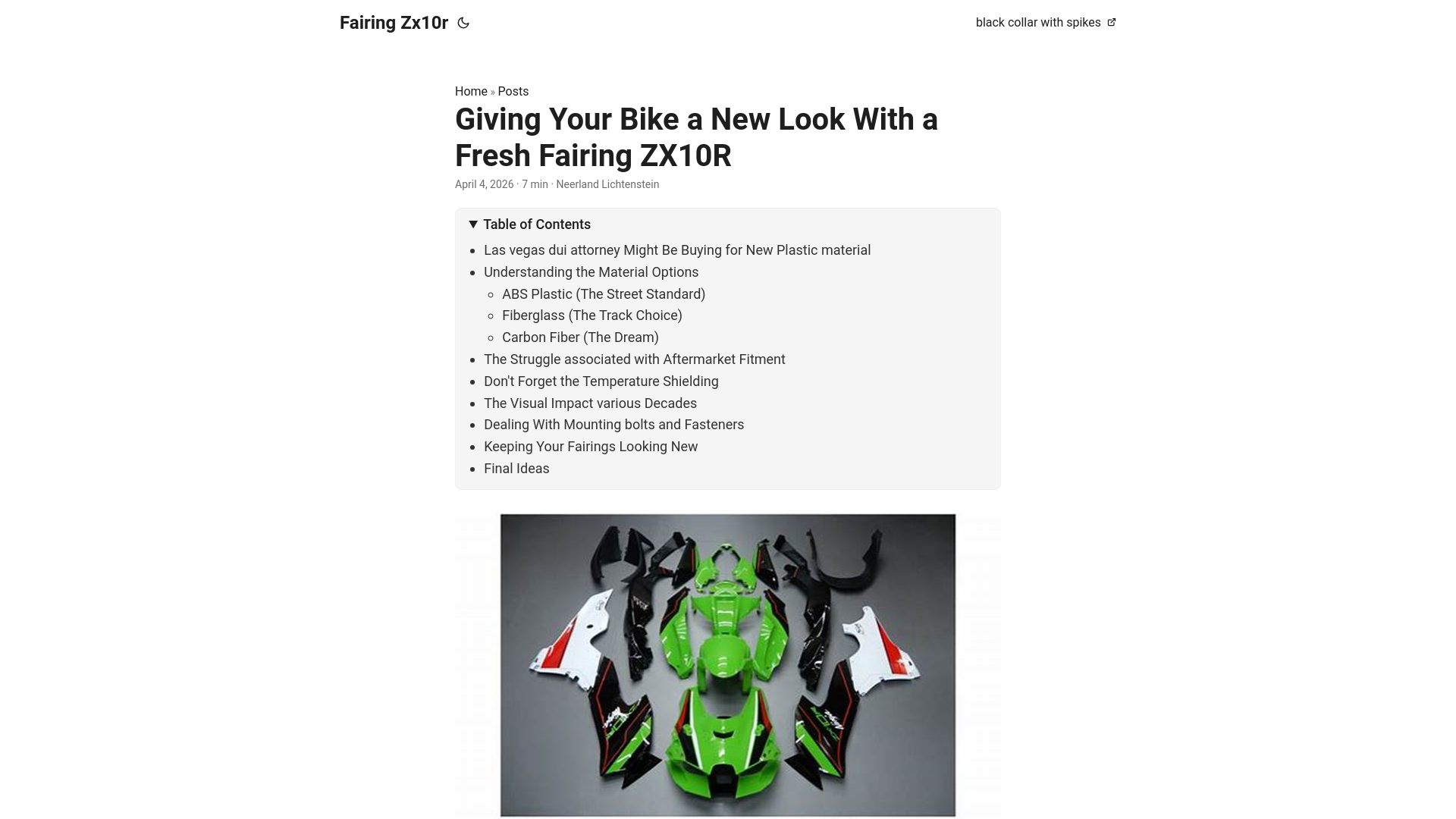 website screenshot of https://fairing-zx10r.pages.dev/
