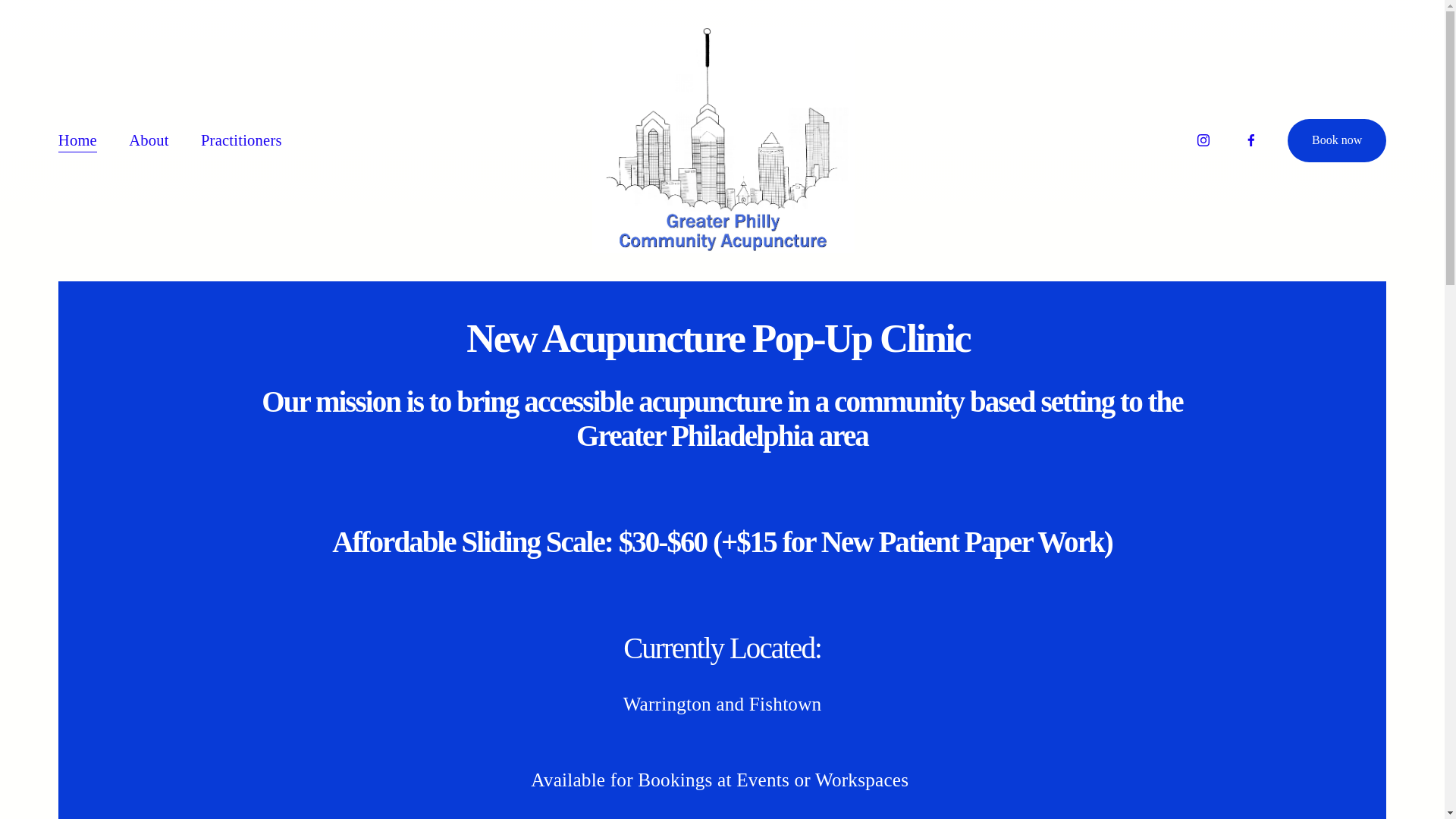 website screenshot of https://greaterphillycommunityacpuncture.com/