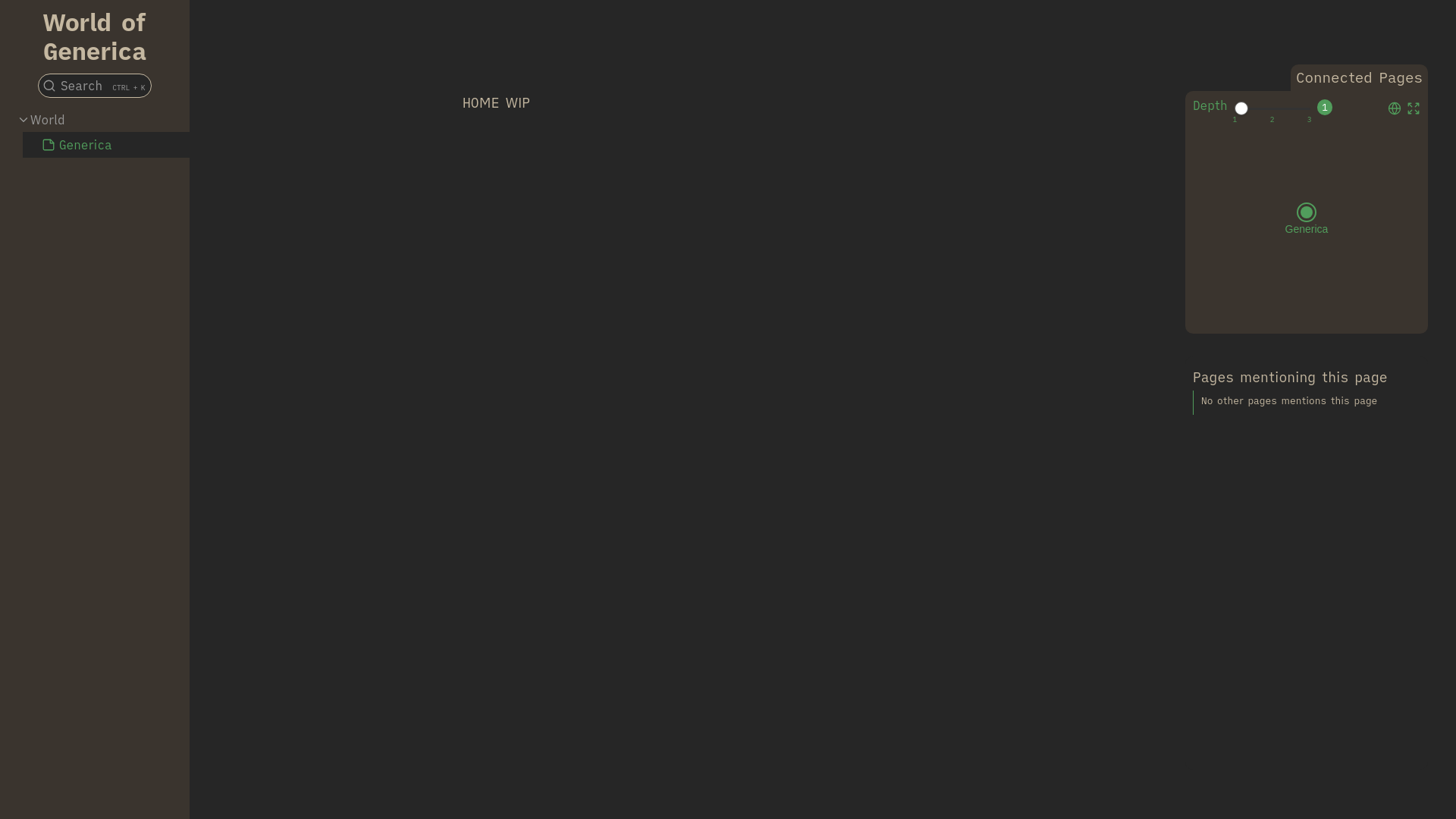website screenshot of https://worldofgenerica.world/