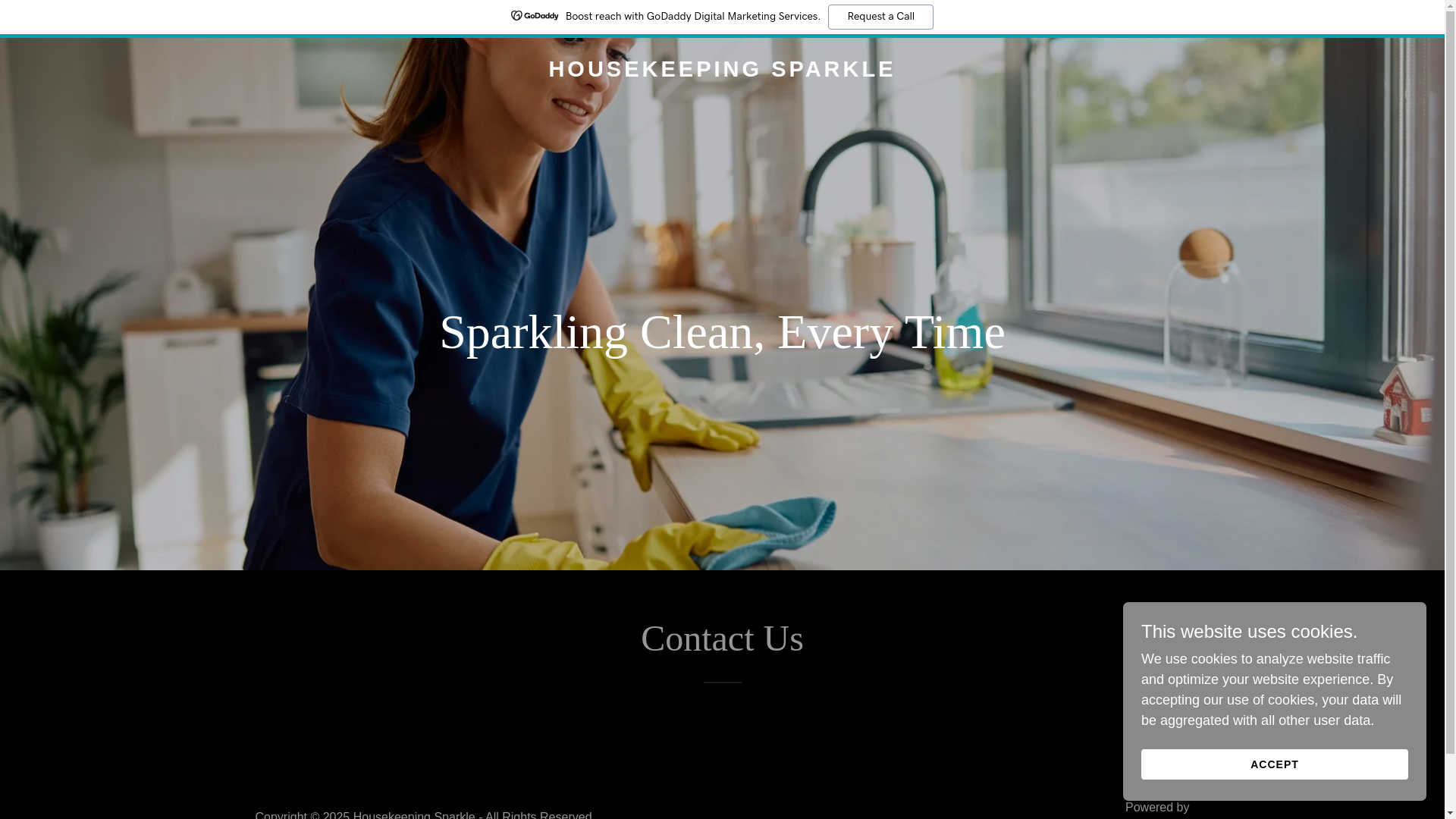 website screenshot of https://housekeepingsparkle.com/