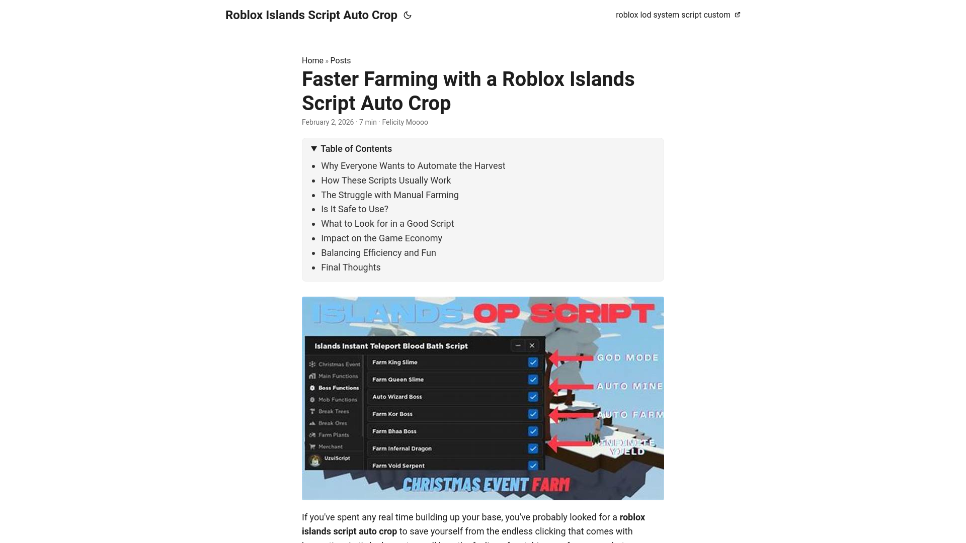 website screenshot of https://roblox-islands-script-auto-crop.pages.dev/