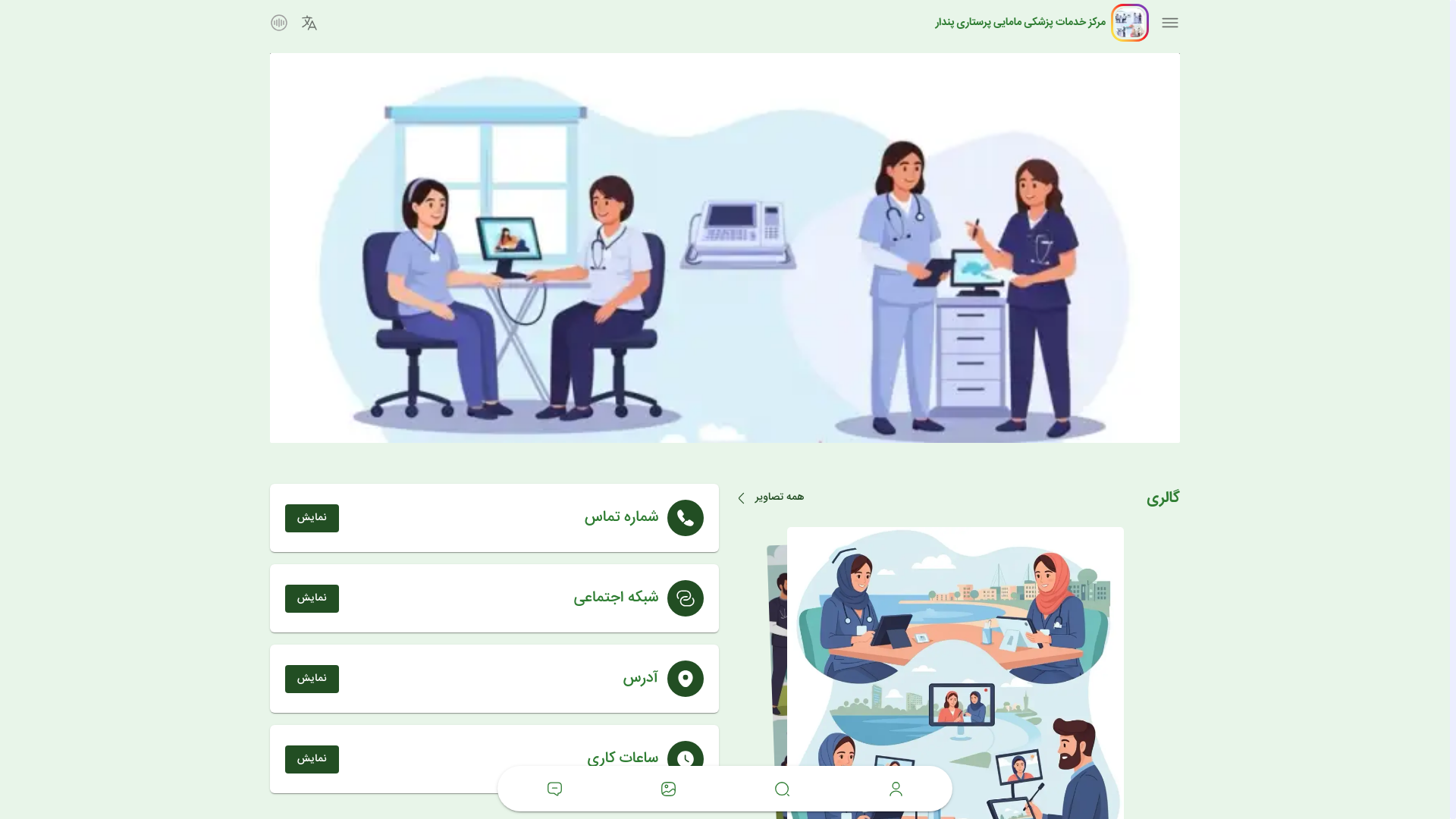 website screenshot of https://parastarianzali.ir/