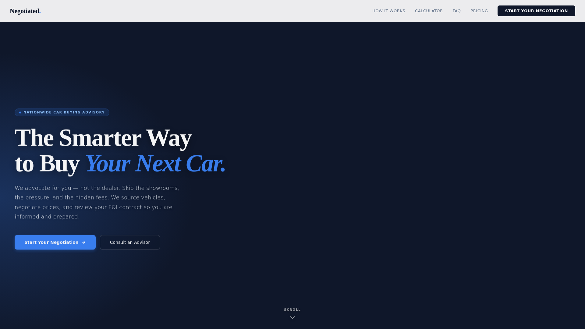 website screenshot of https://getnegotiated.com/