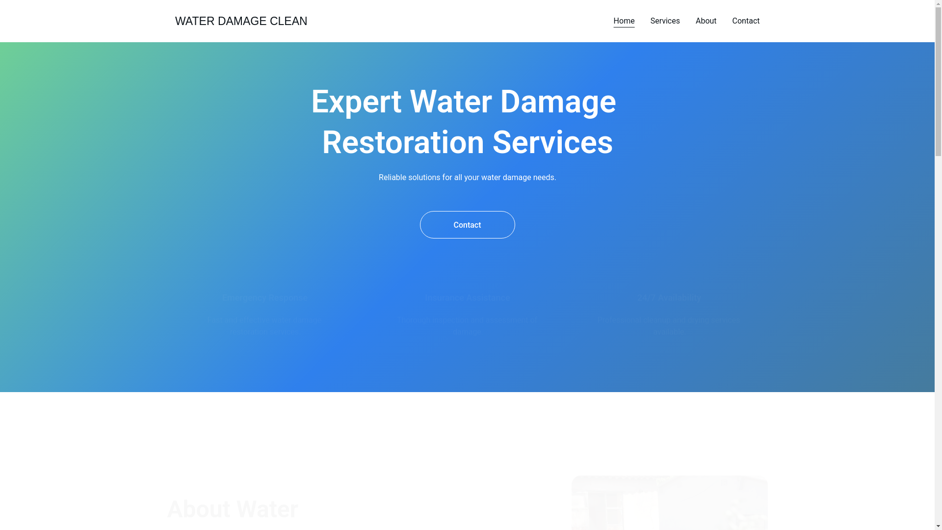 website screenshot of https://waterdamageclean.io/