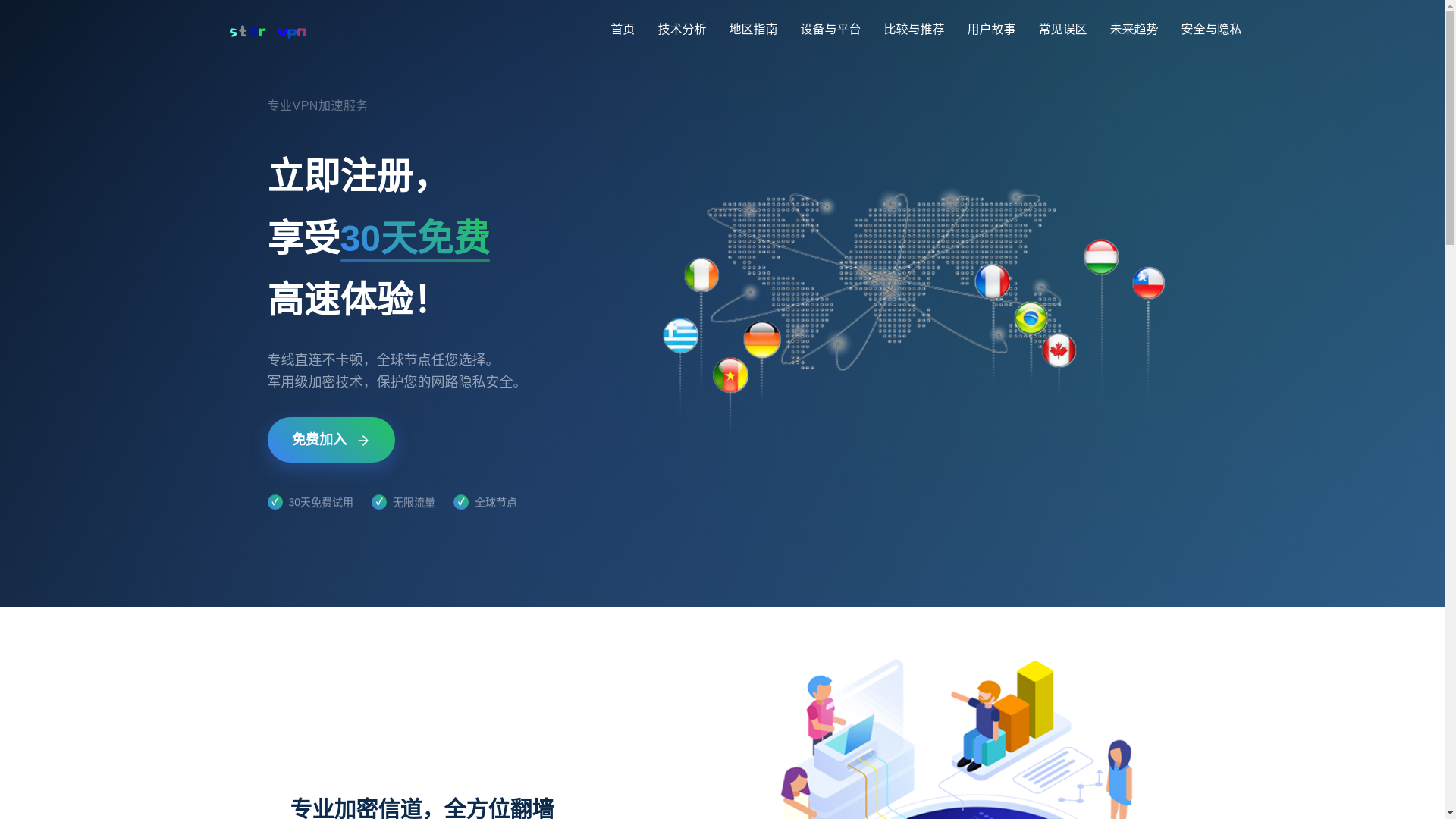 website screenshot of https://5me-starvpn.com/