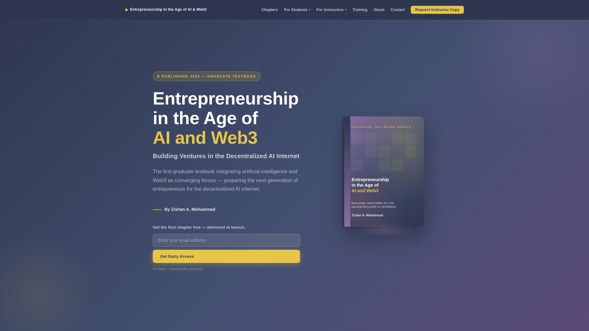 website screenshot of https://theaiandweb3book.com/