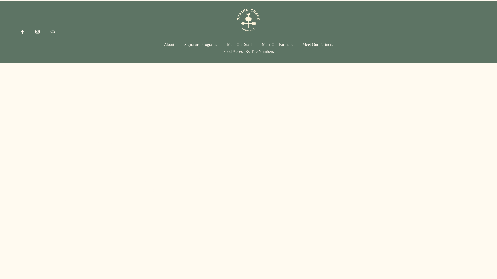 website screenshot of https://springcreekfoodhubnwa.org/