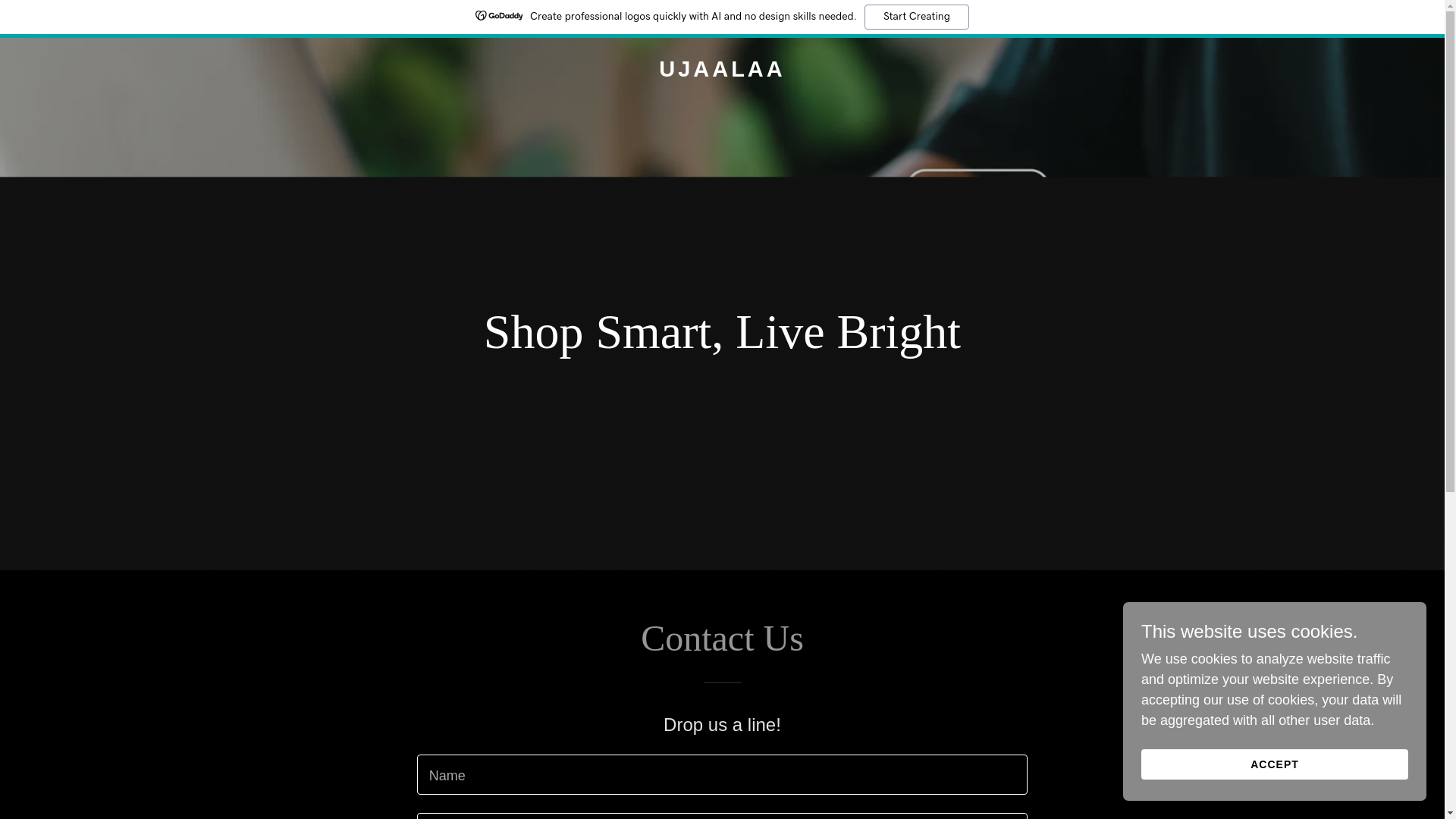 website screenshot of https://ujaalaa.co/