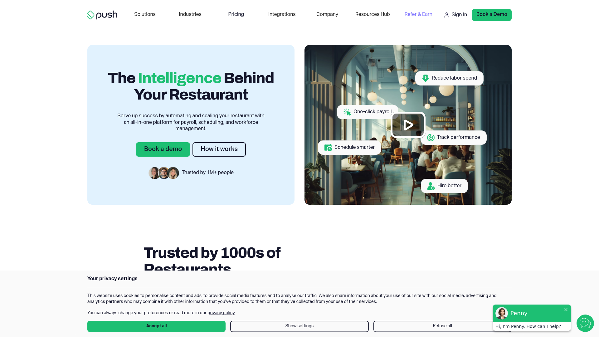 website screenshot of https://pushoperationsreach.info/