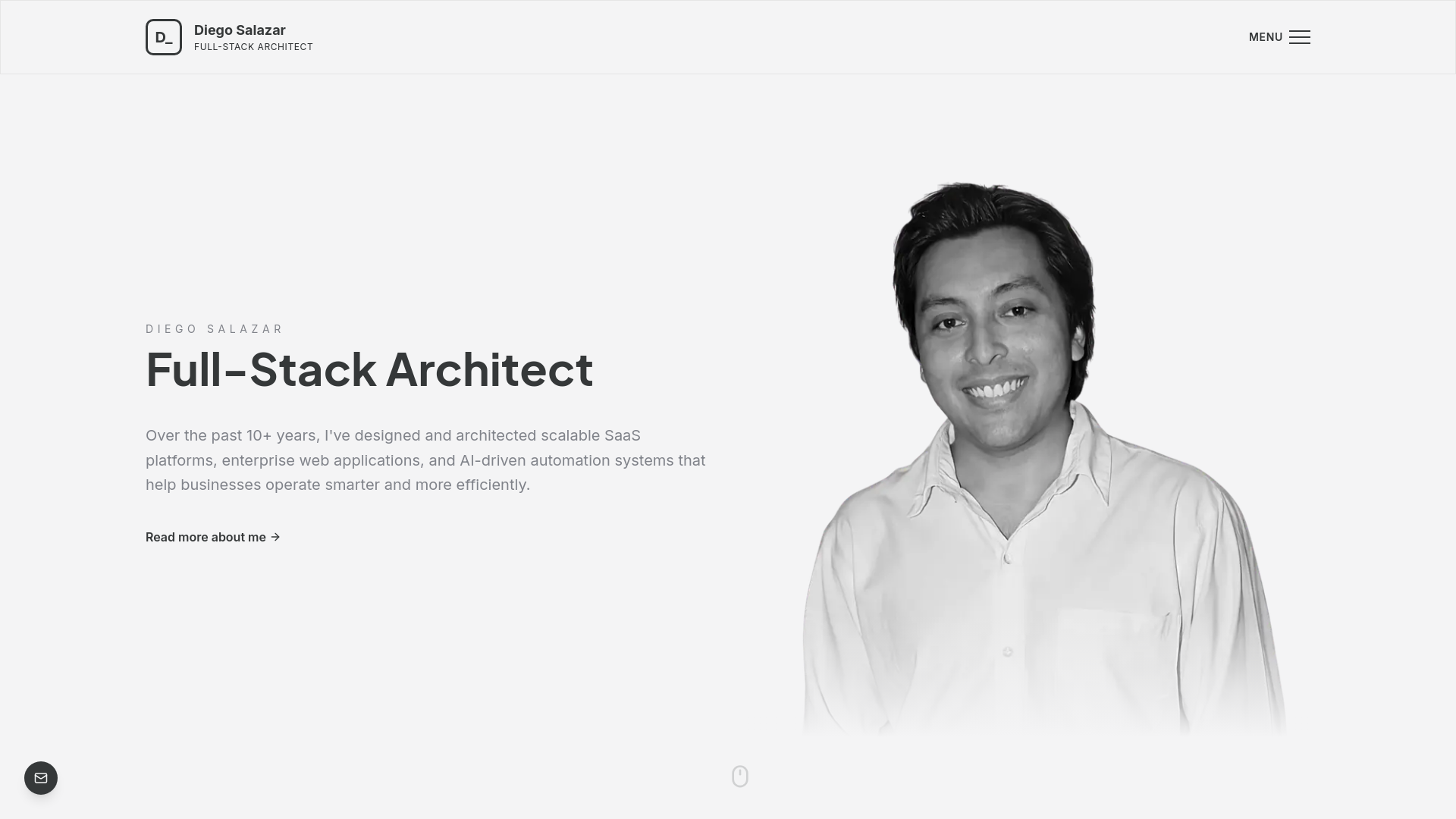 website screenshot of https://diegosalazar.dev/