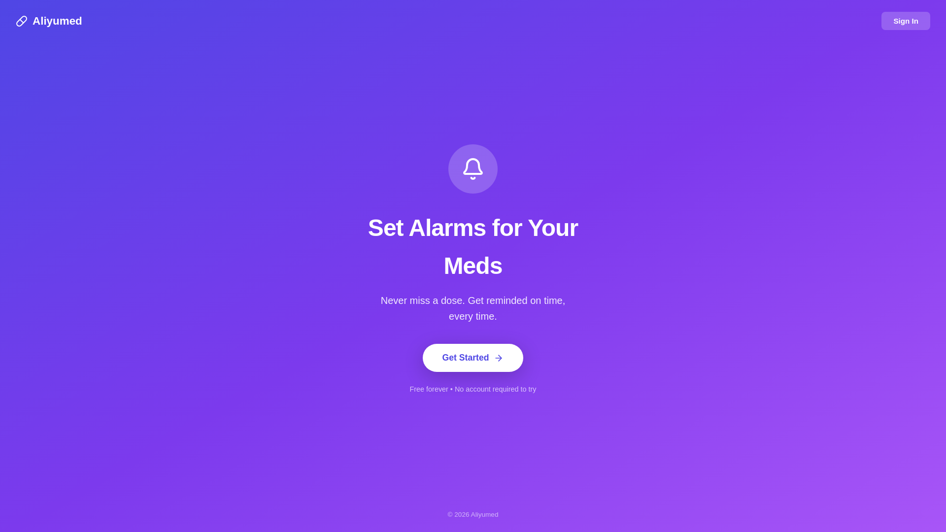website screenshot of https://aliyumed.com/