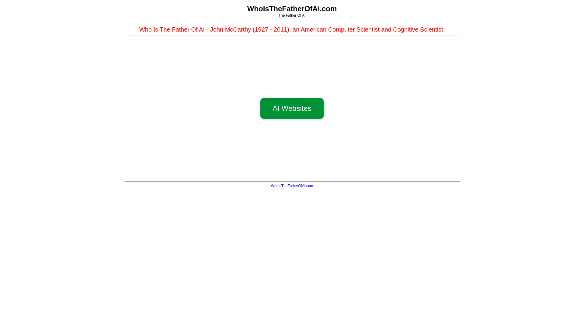 website screenshot of https://whoisthefatherofai.com/