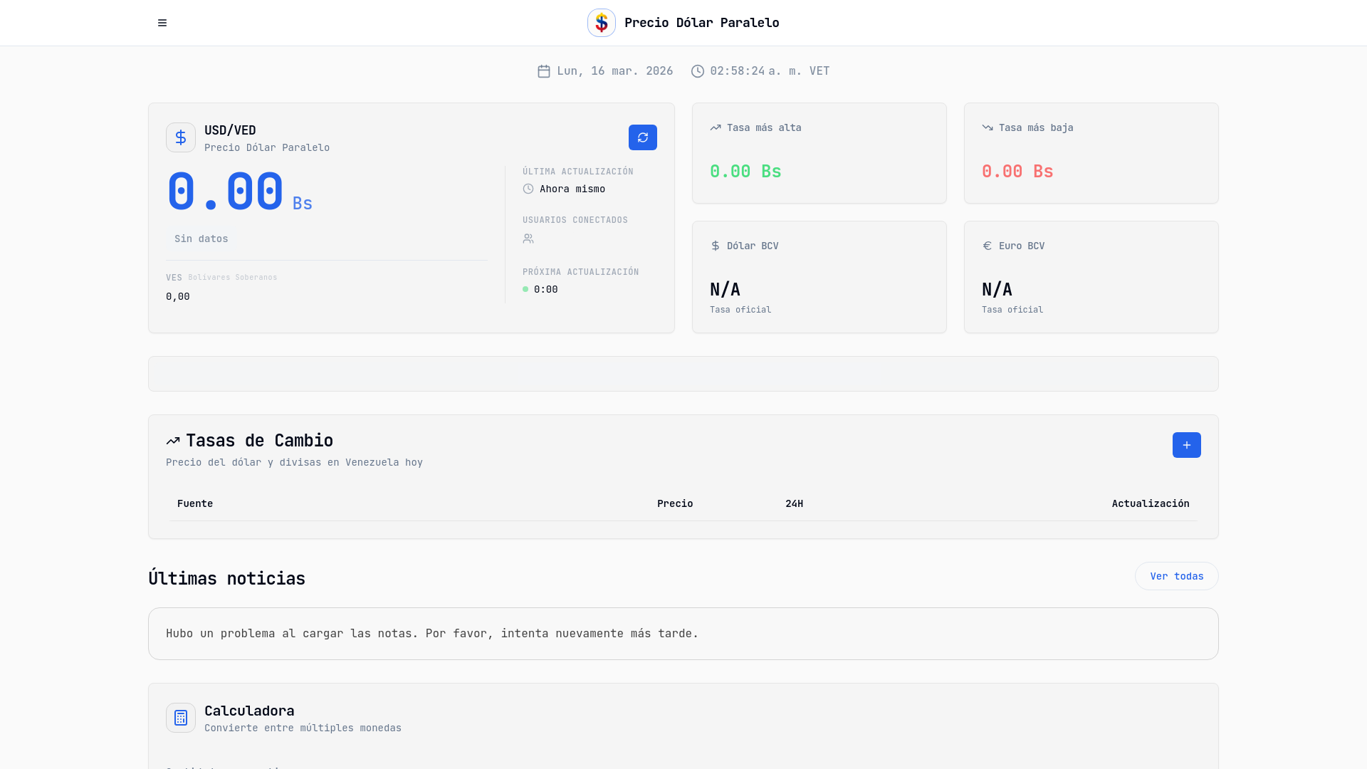 website screenshot of https://preciodolarparalelo.pages.dev/
