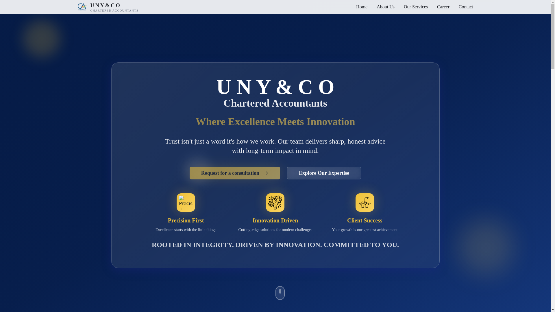 website screenshot of https://unyandco.pages.dev/