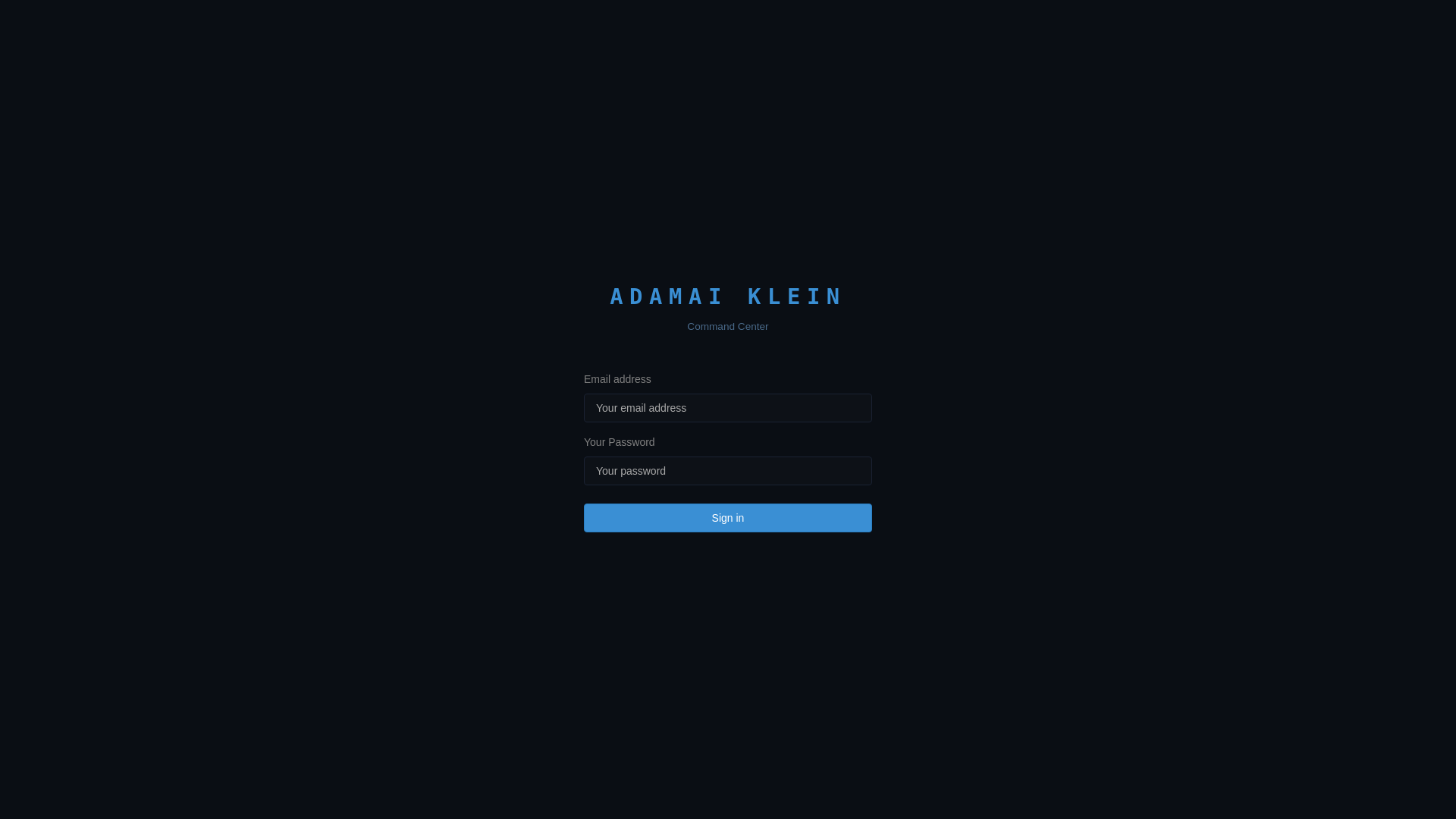 website screenshot of https://adamai-klein.pages.dev/