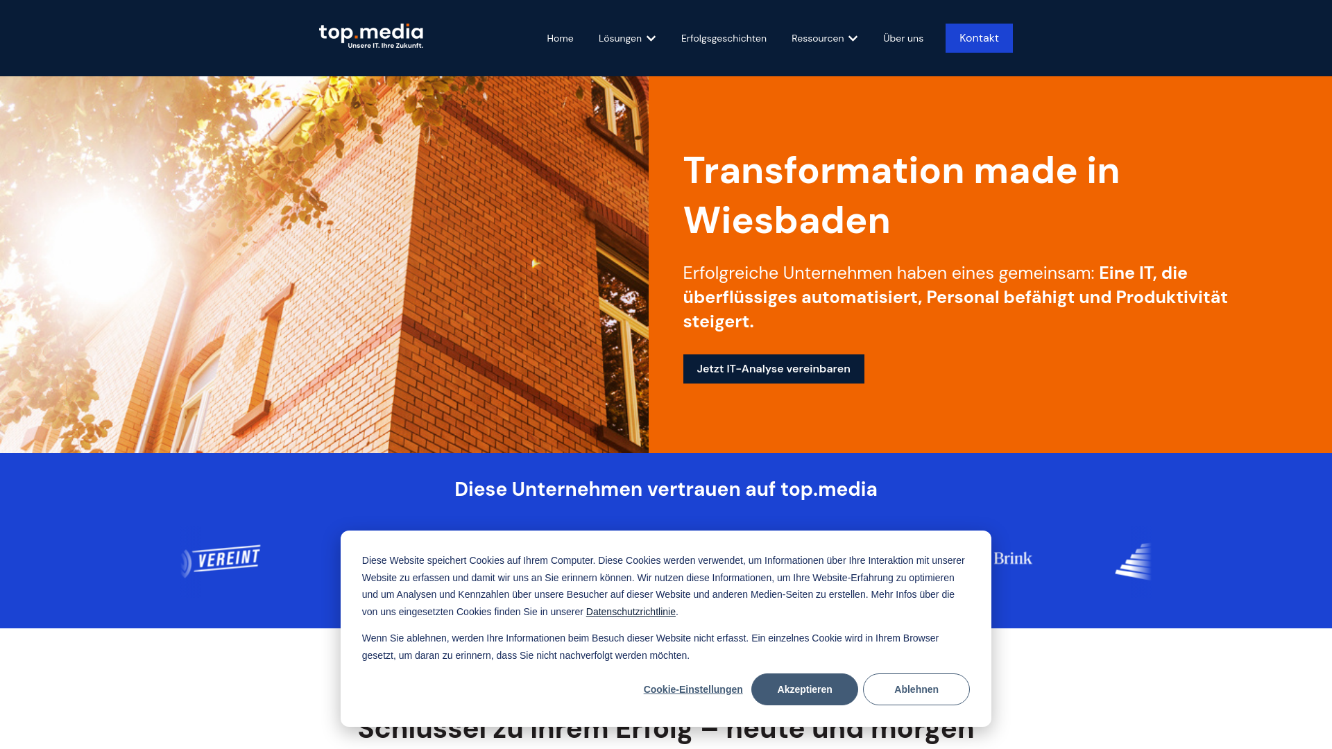 website screenshot of https://topmedia.de/