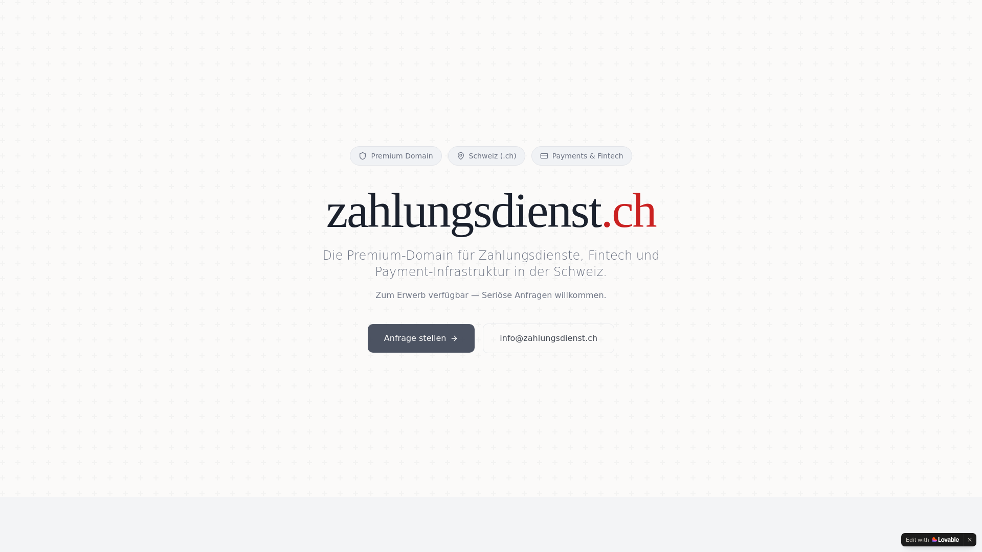 website screenshot of https://zahlungsdienst.ch
