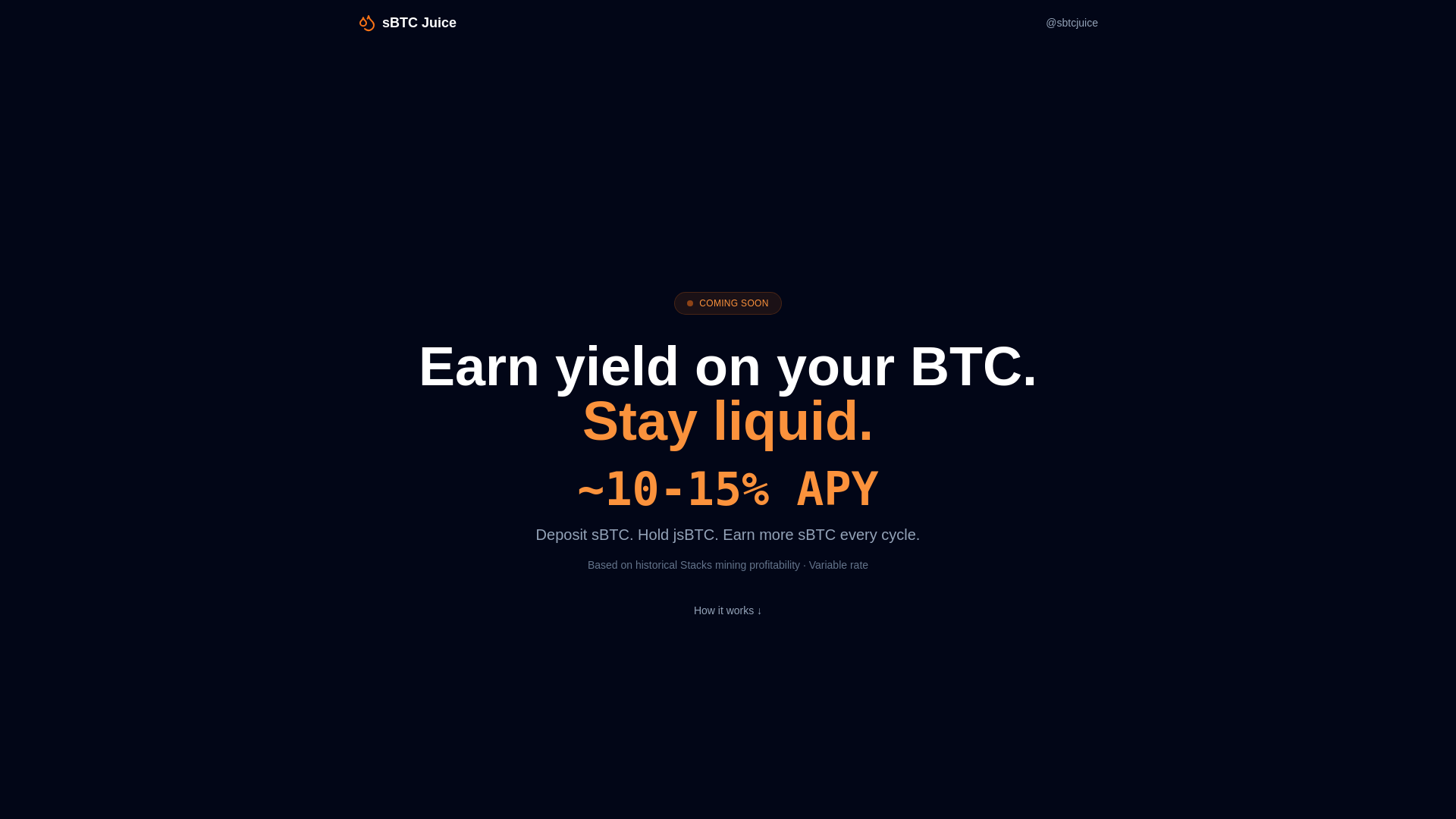 website screenshot of https://sbtcjuice.com/