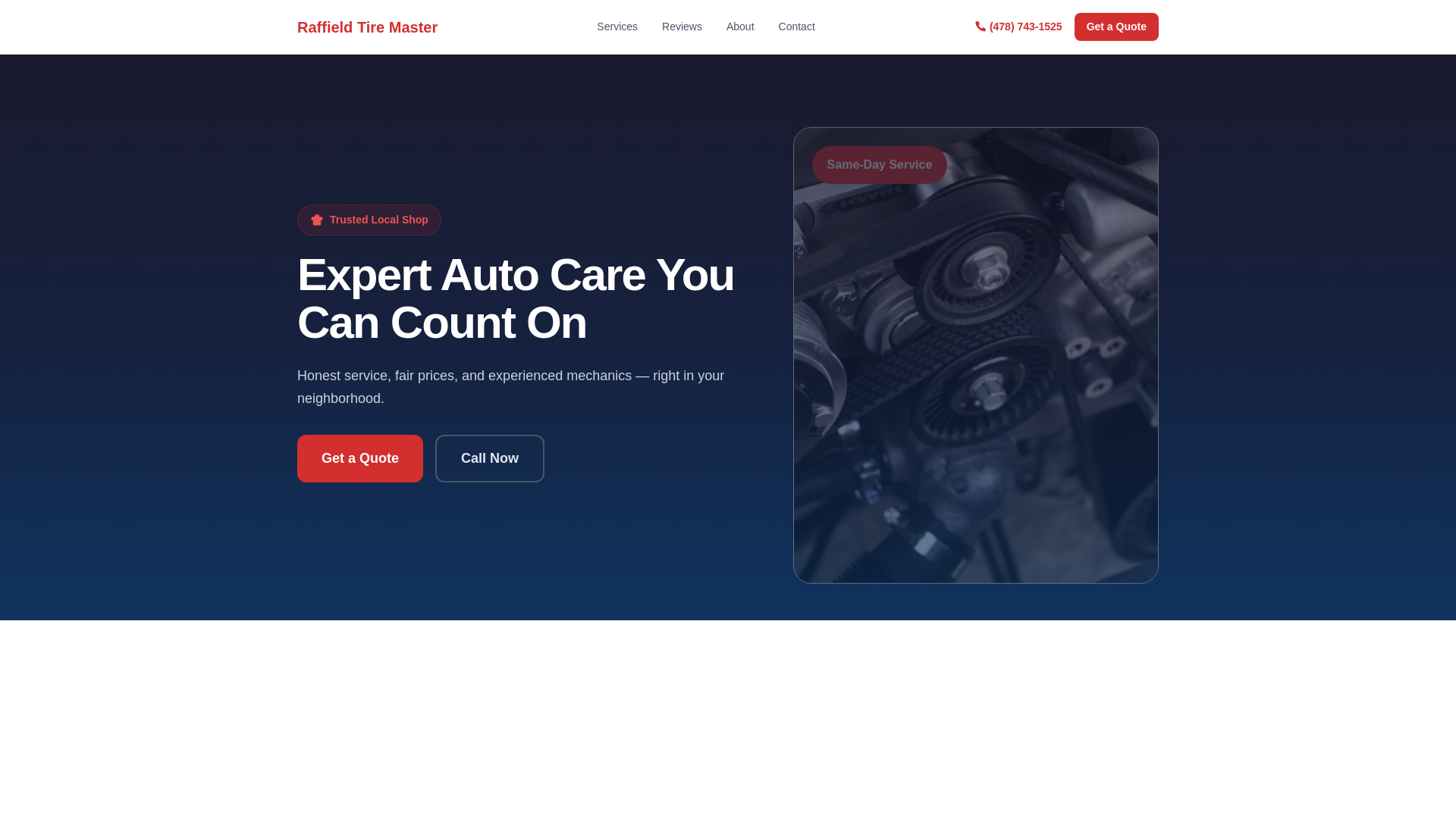 website screenshot of https://heyspark-raffield-tire-master.pages.dev/