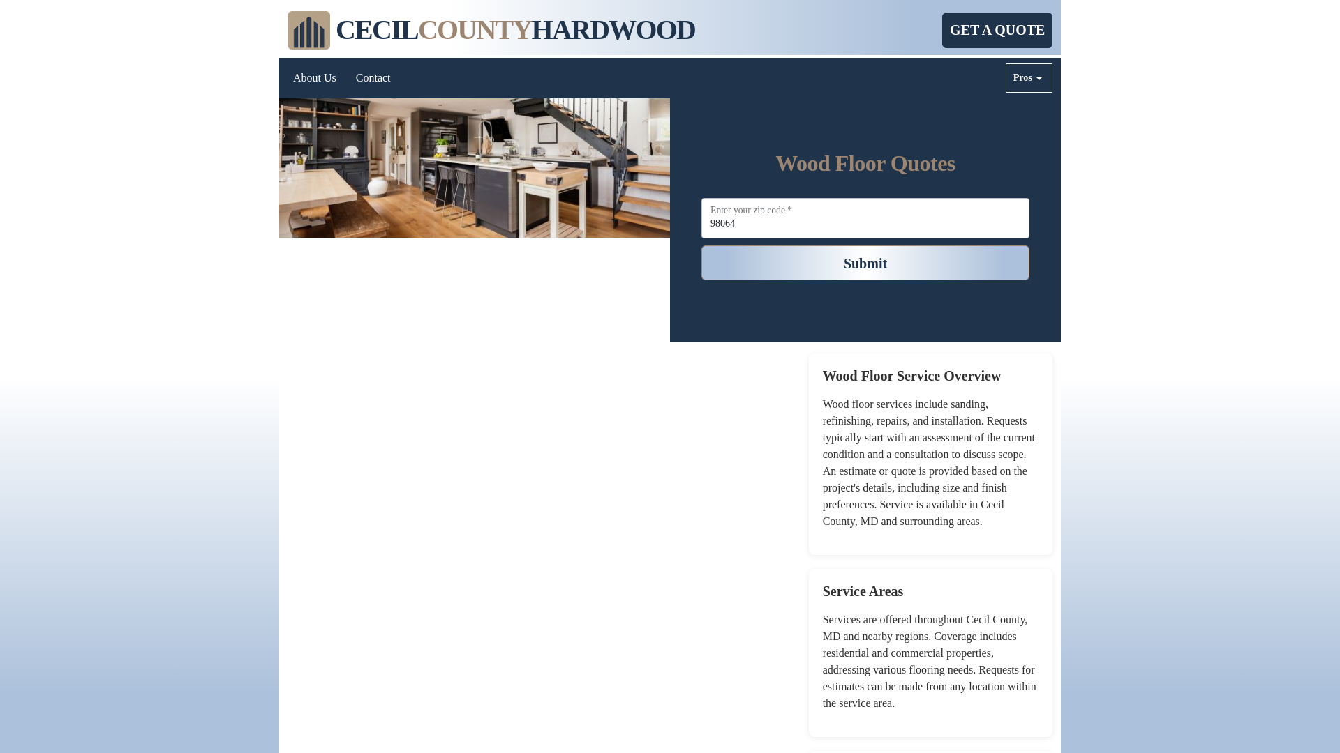 website screenshot of https://cecilcountyhardwood.com/